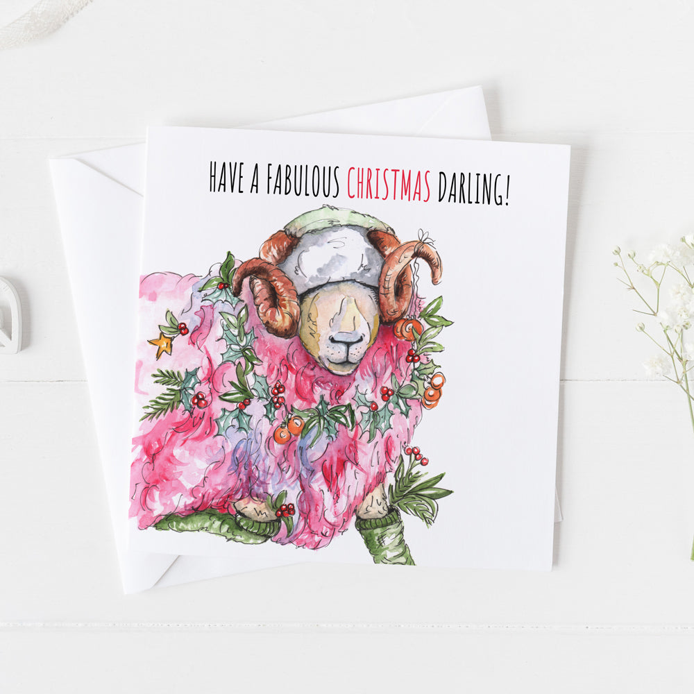 'Have a fabulous Christmas Darling' card