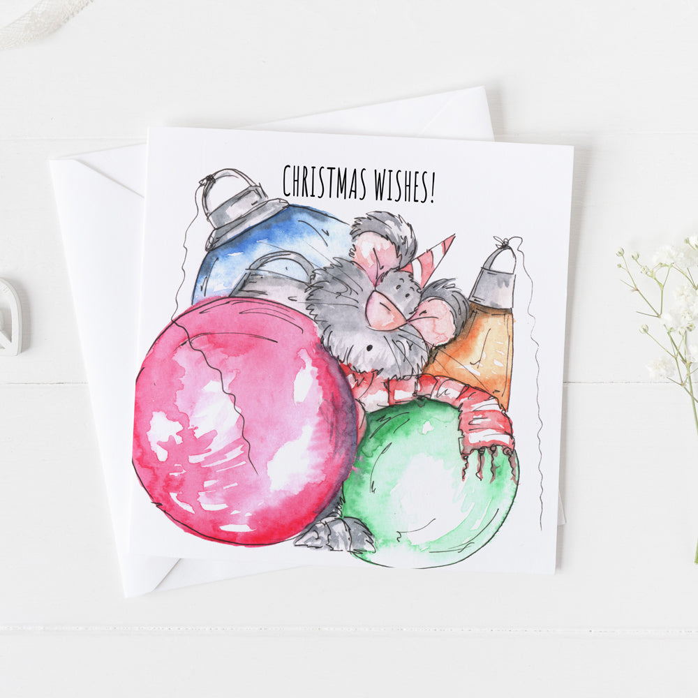 'Christmas Wishes' Mouse Card