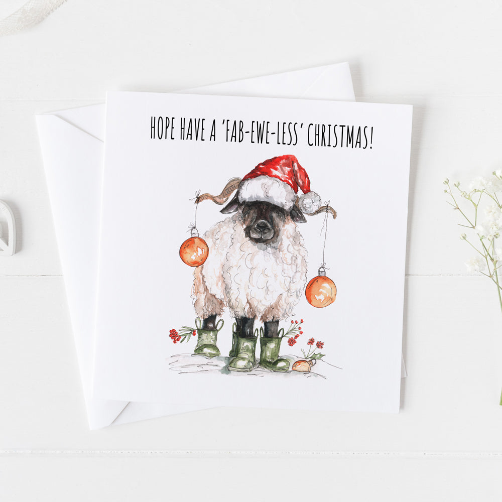 ‘Hope you have a Fab-ewe-lous Christmas’ Card