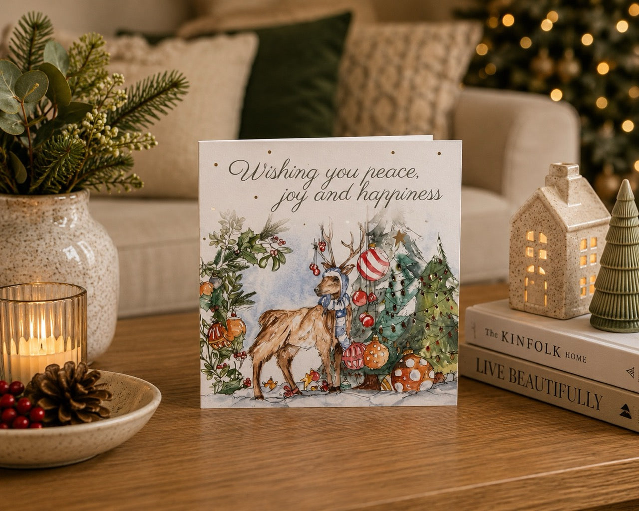 Lingen Davies Charity Festive stag Card