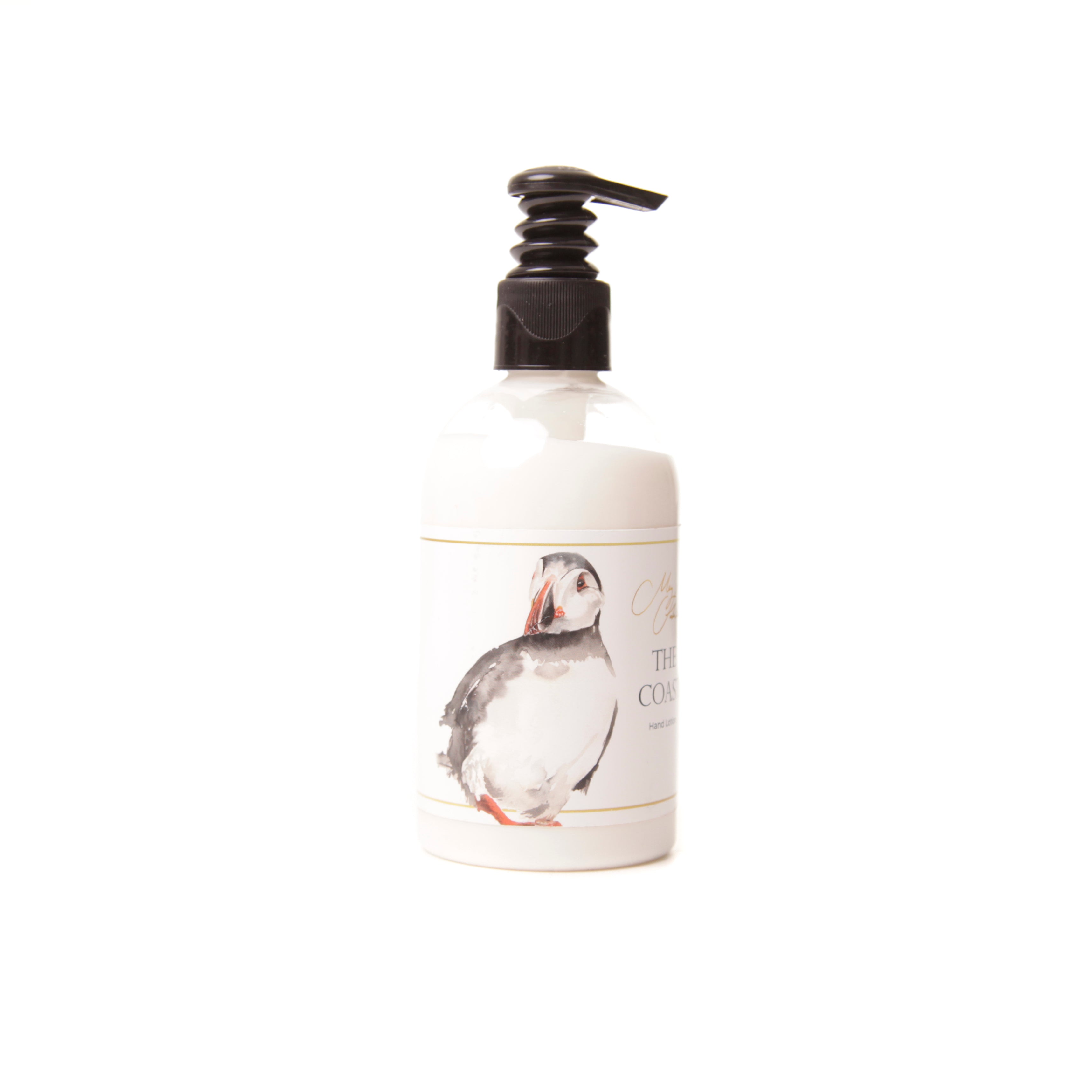 The Coast Hand Lotion with Puffin Watercolour Design