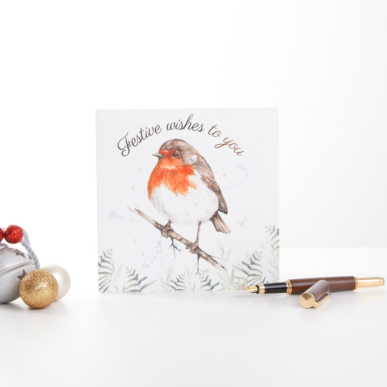 Lingen Davies Charity Festive Robin Card