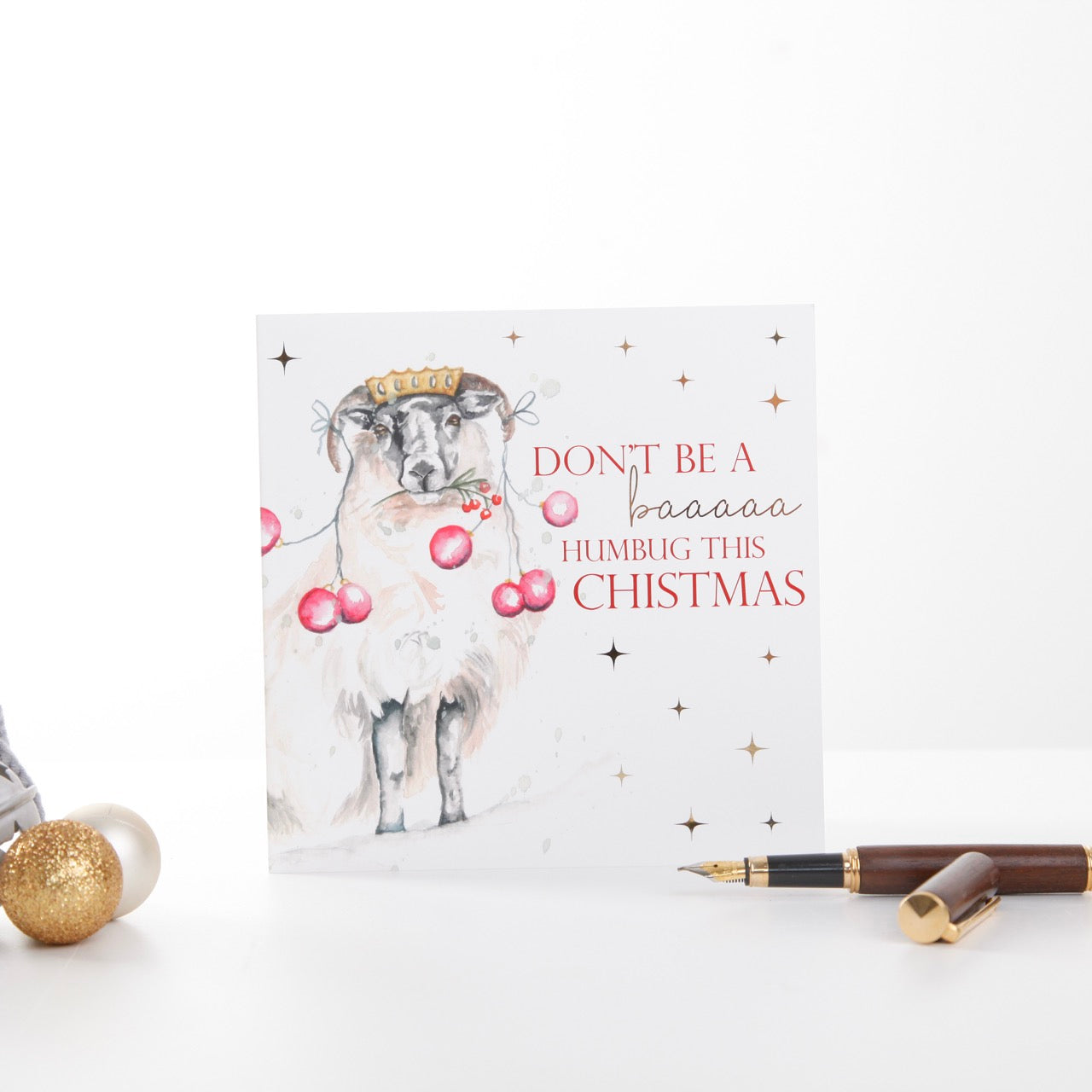 Festive Don't be a Baaa Humbug Greeting Card