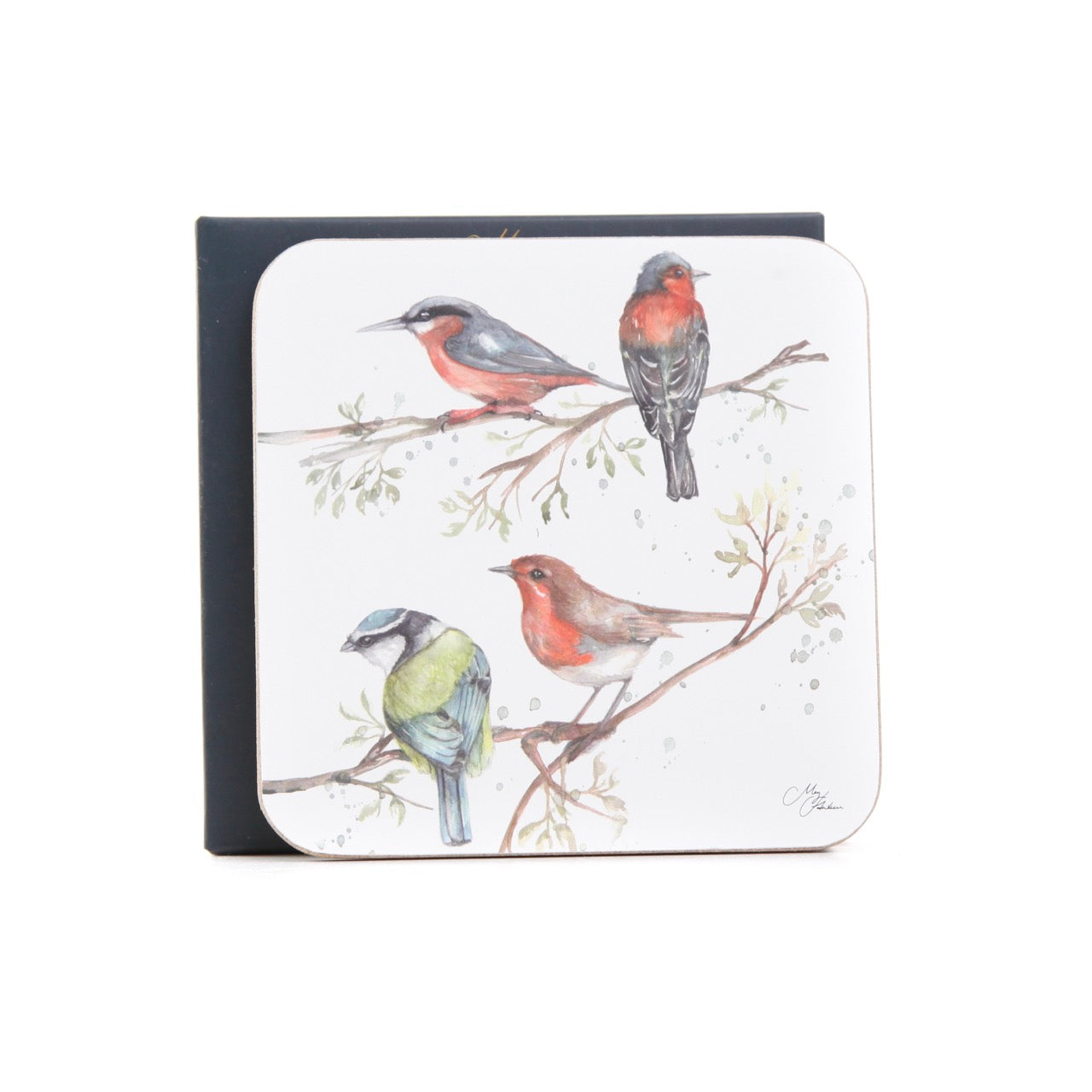 The Lookout – British Birds Watercolour Coasters, Set of 4