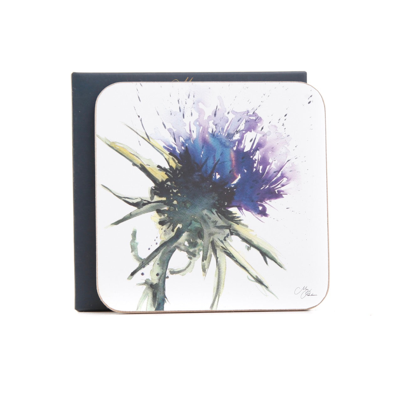 The Thistles -  Thistle Watercolour Design Coasters
