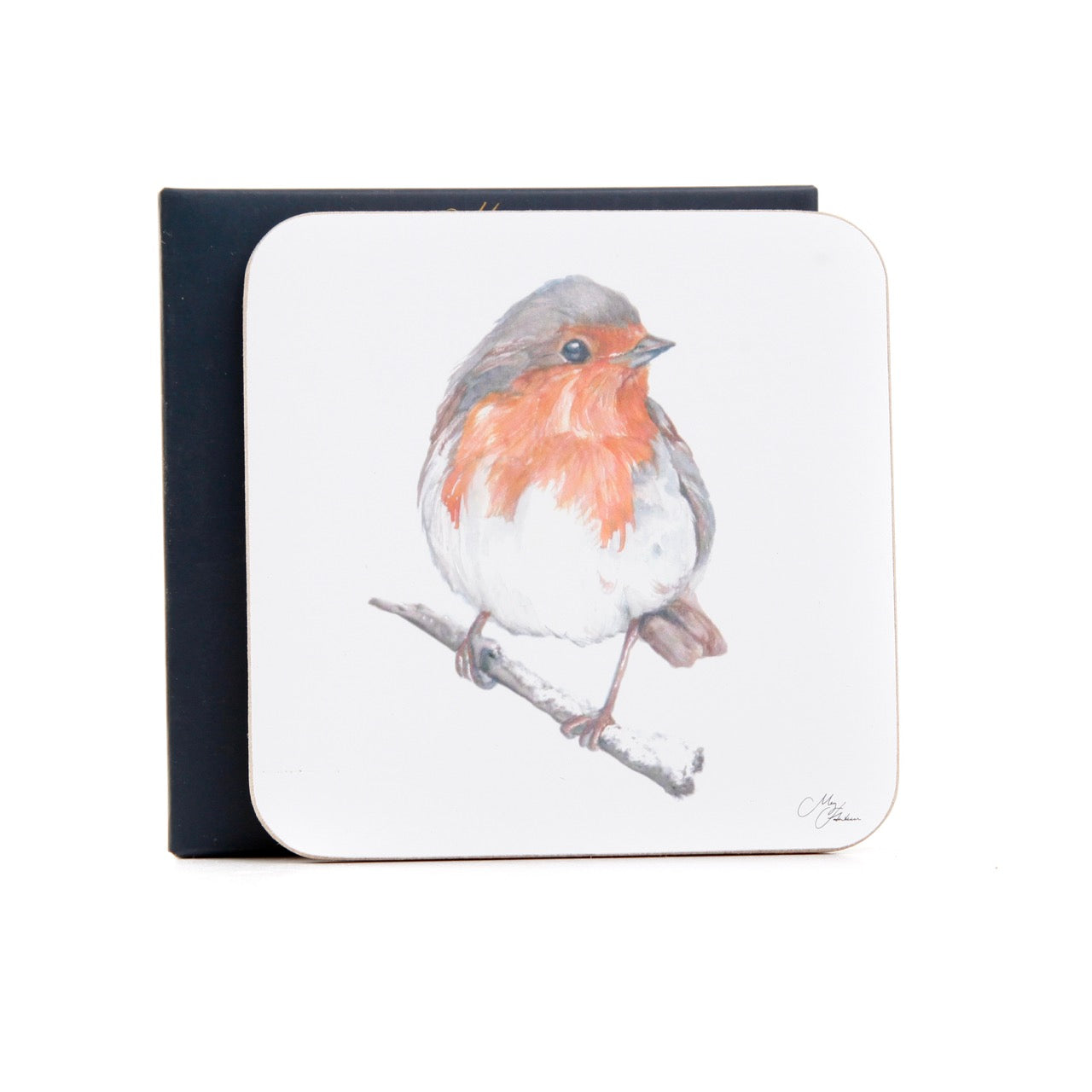 The Hearth – Robin Watercolour Coasters, Set of 4