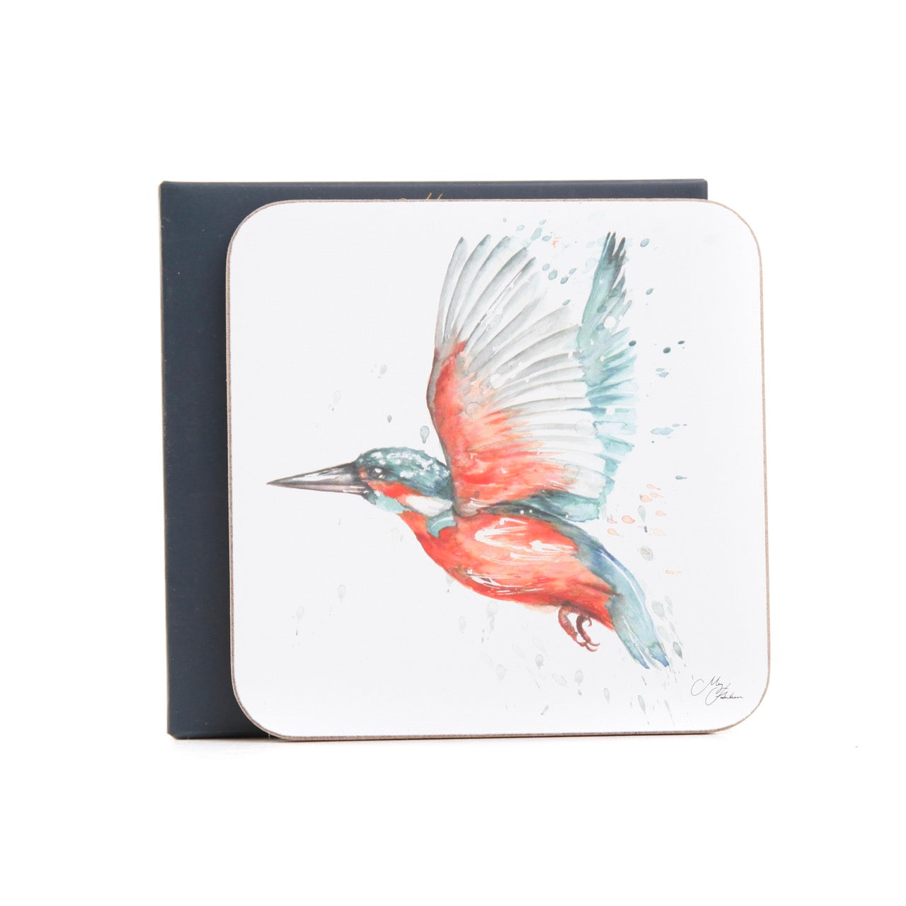 The Kingfisher – Watercolour Coasters, Set of 4