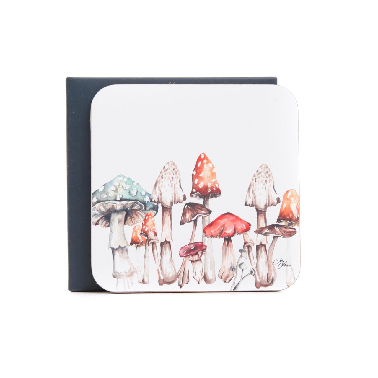 The Forest – Mushroom Watercolour Coasters, Set of 4