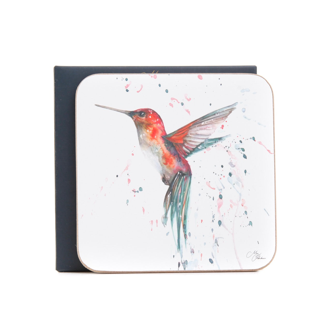 The Rainforest – Hummingbird Watercolour Coasters, Set of 4