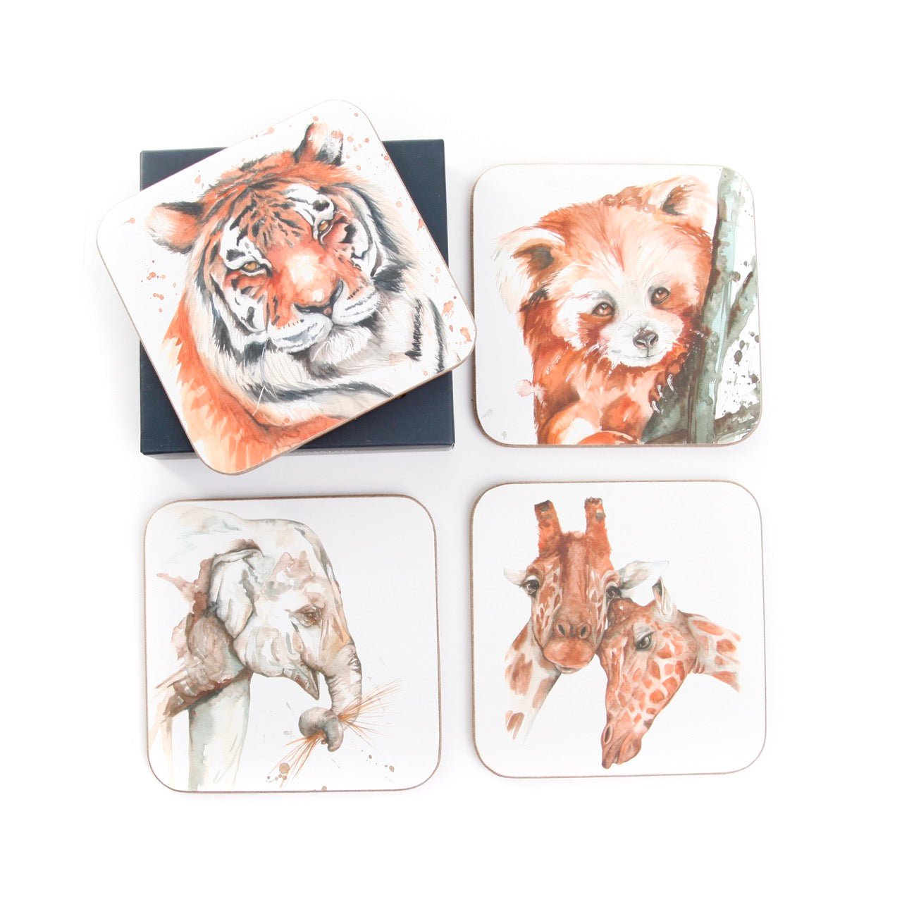 The Zoo – Watercolour Coasters, Set of 4