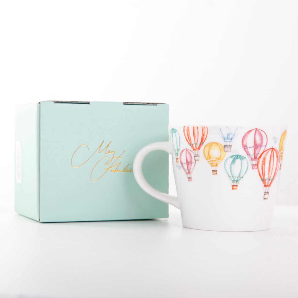 In The Air – Hot Air Balloon Design New Bone China Mug