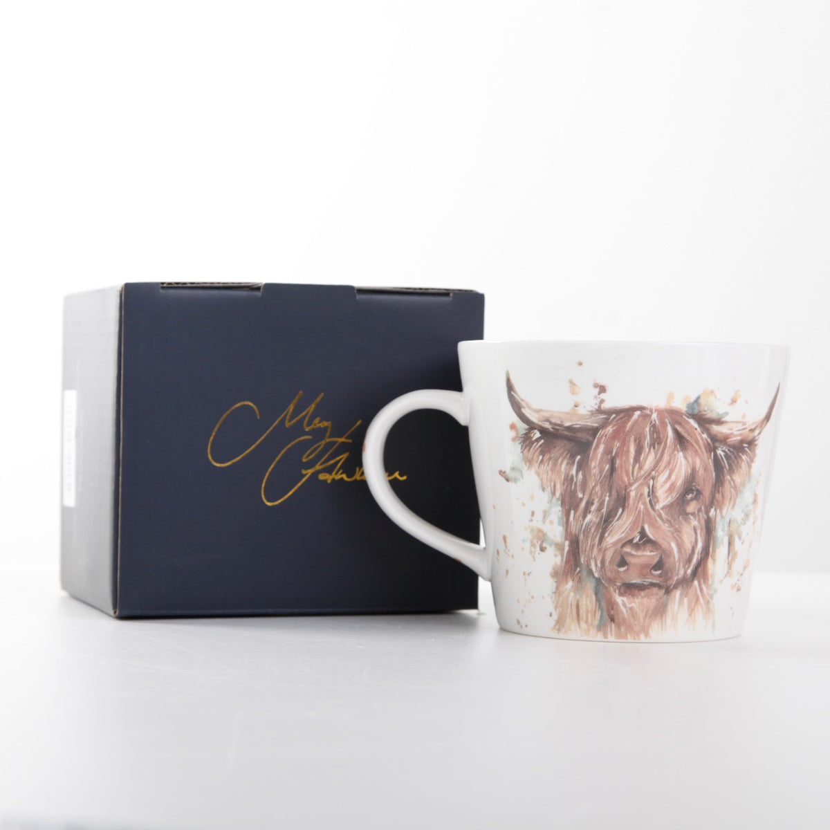 The Hebrides – Highland Cow Design New Bone China Mug