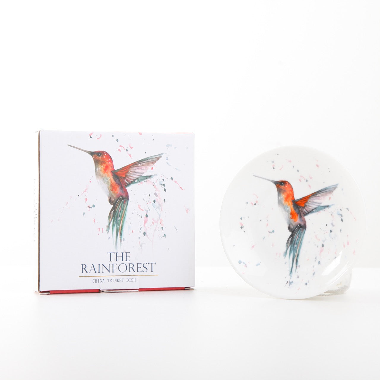 The Rainforest – Hummingbird Design New Bone China Trinket Dish