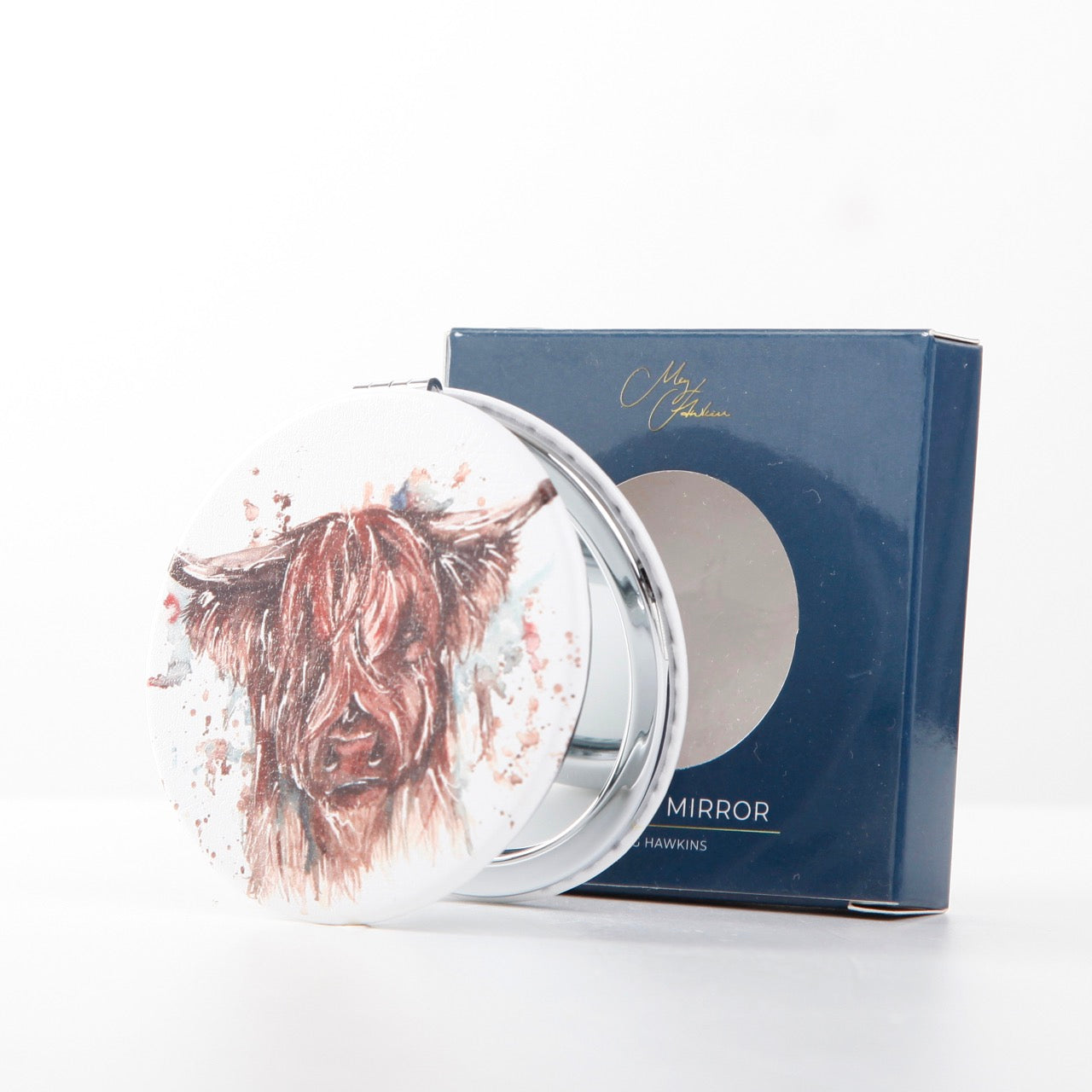 Highland Cow Design – Compact Mirror