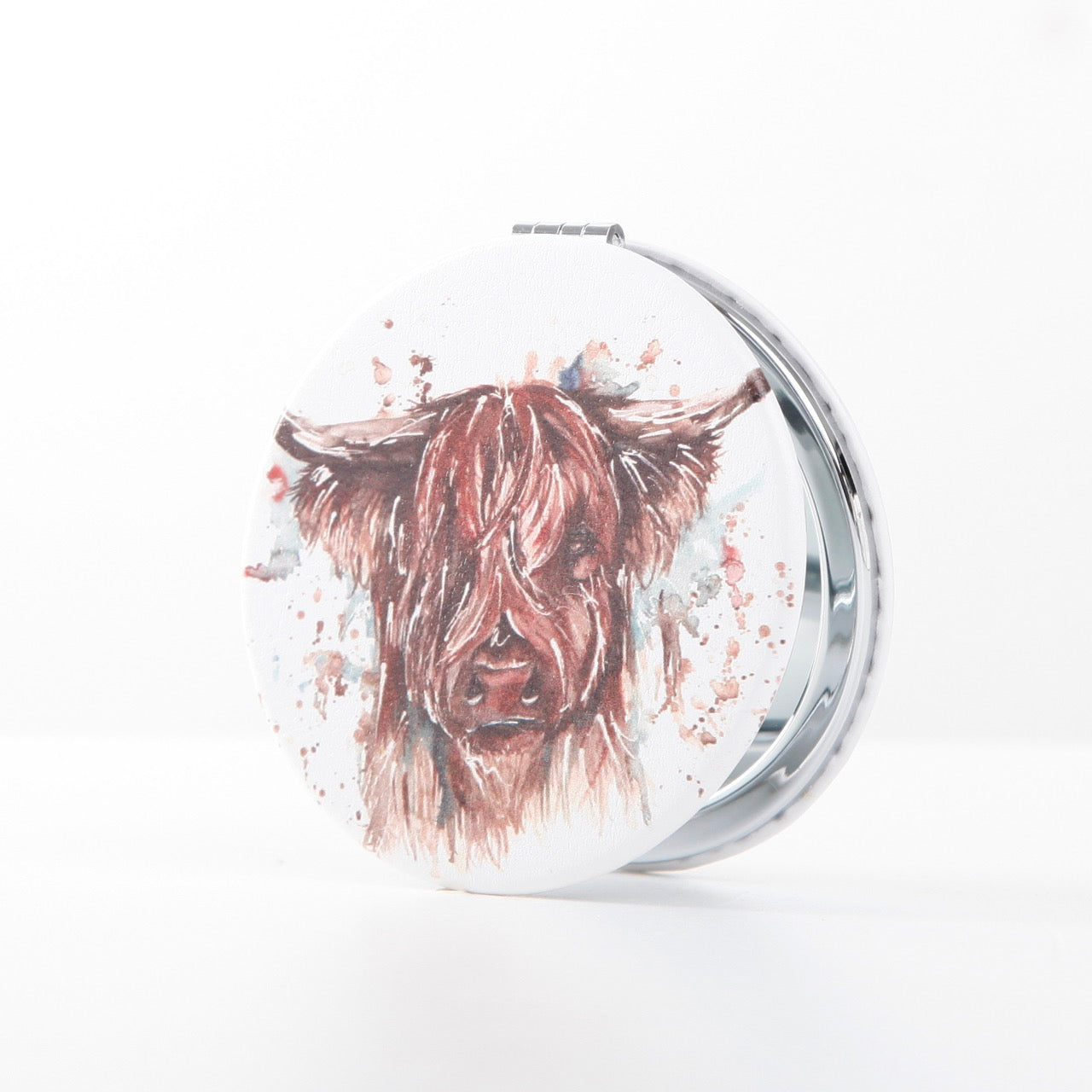 Highland Cow Design – Compact Mirror
