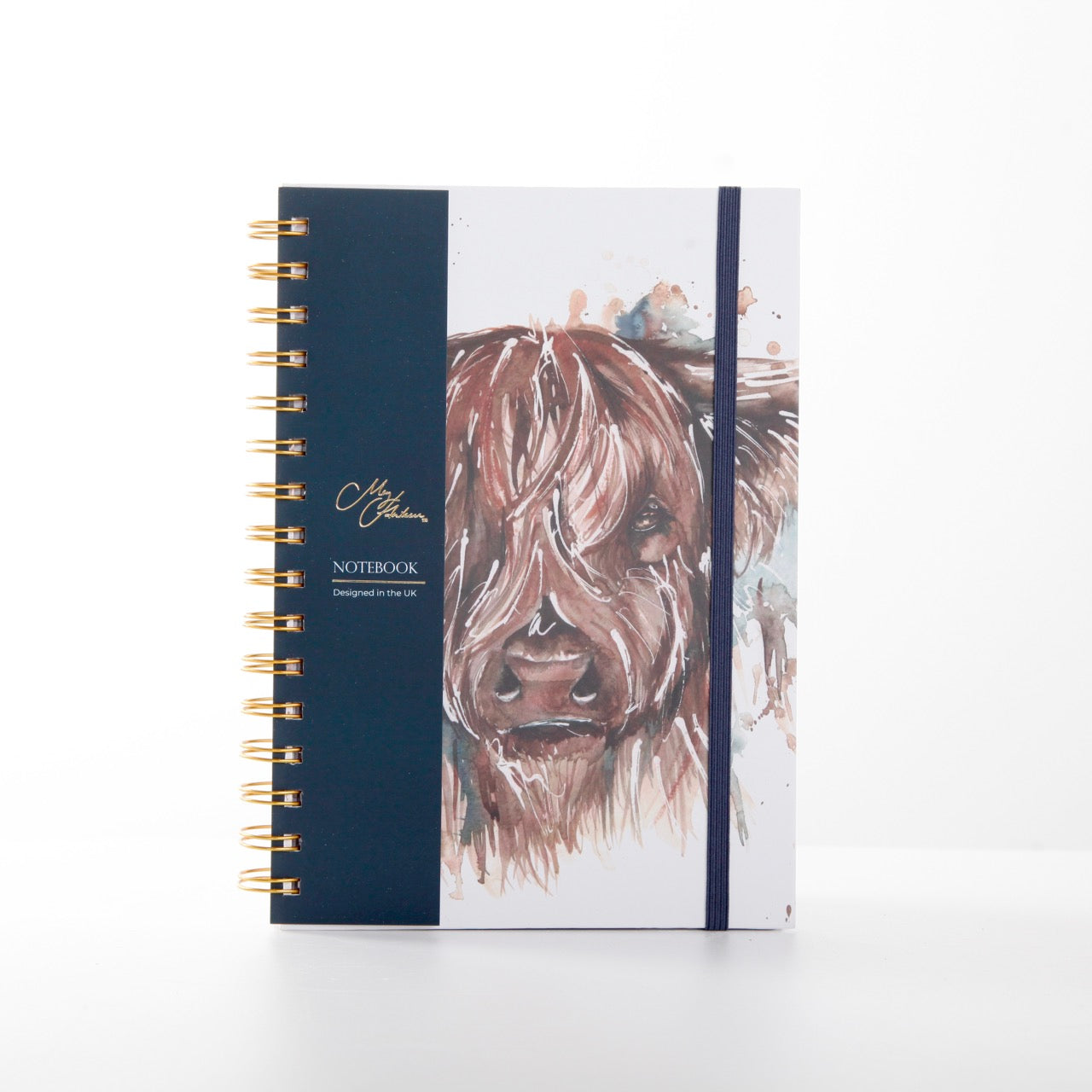 Highland Cow Watercolour Design A5 Notebook