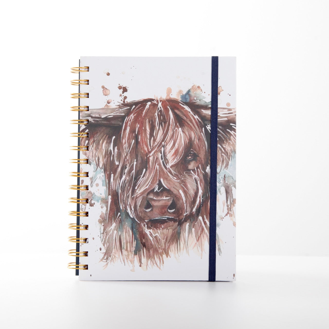 Highland Cow Watercolour Design A5 Notebook