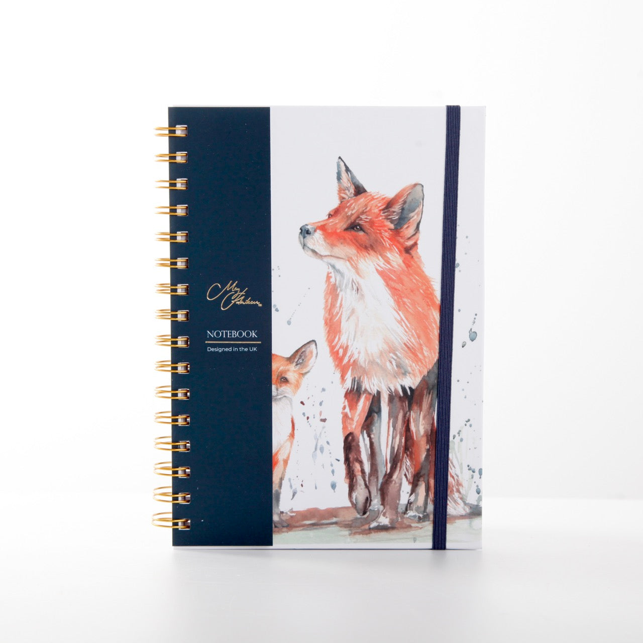 Fox &amp; Cub Watercolour Design A5 Notebook