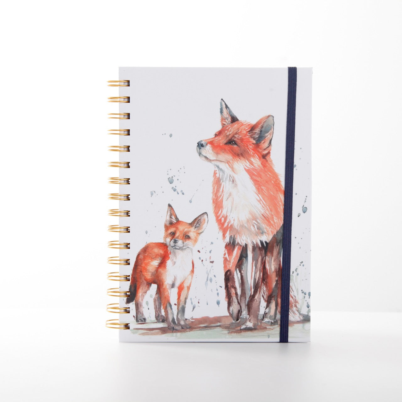 Fox &amp; Cub Watercolour Design A5 Notebook