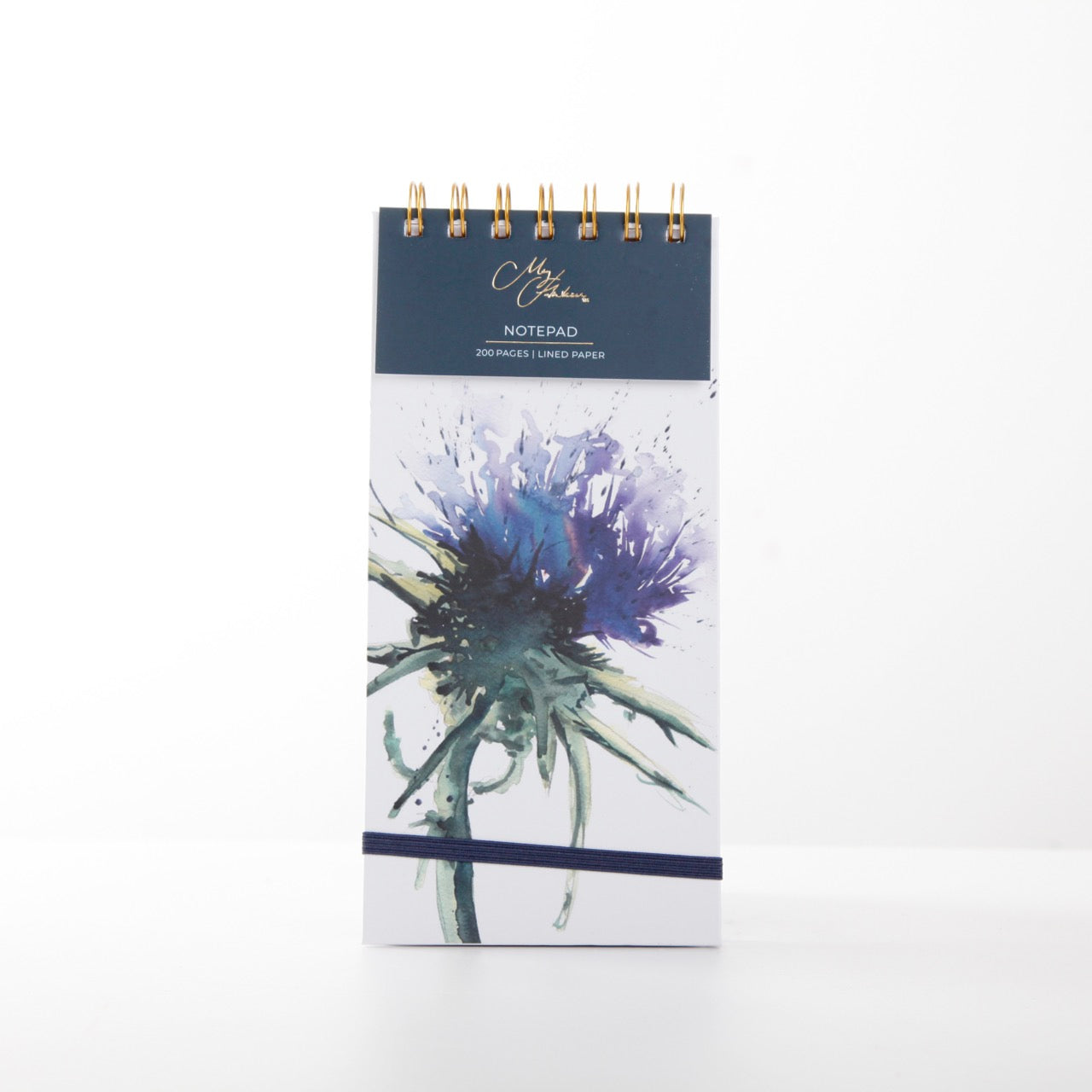 Thistle Watercolour Design DL Notepad