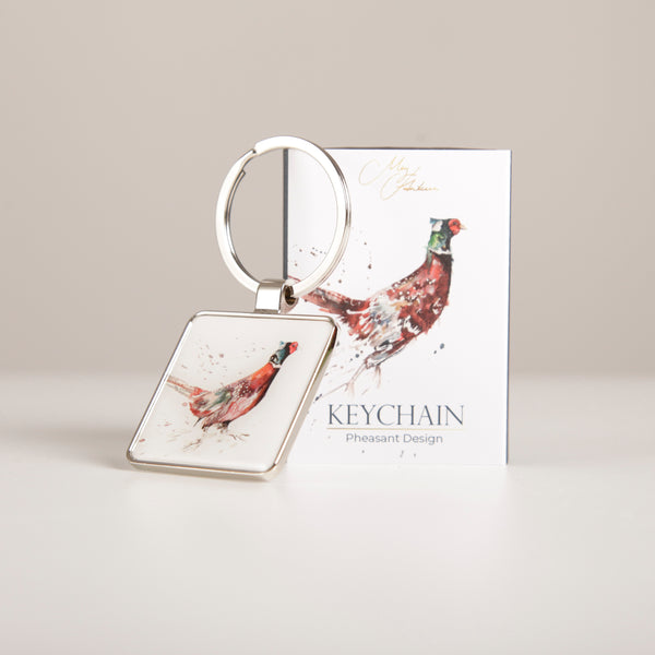 Pheasant Design Keychain with Gift Box