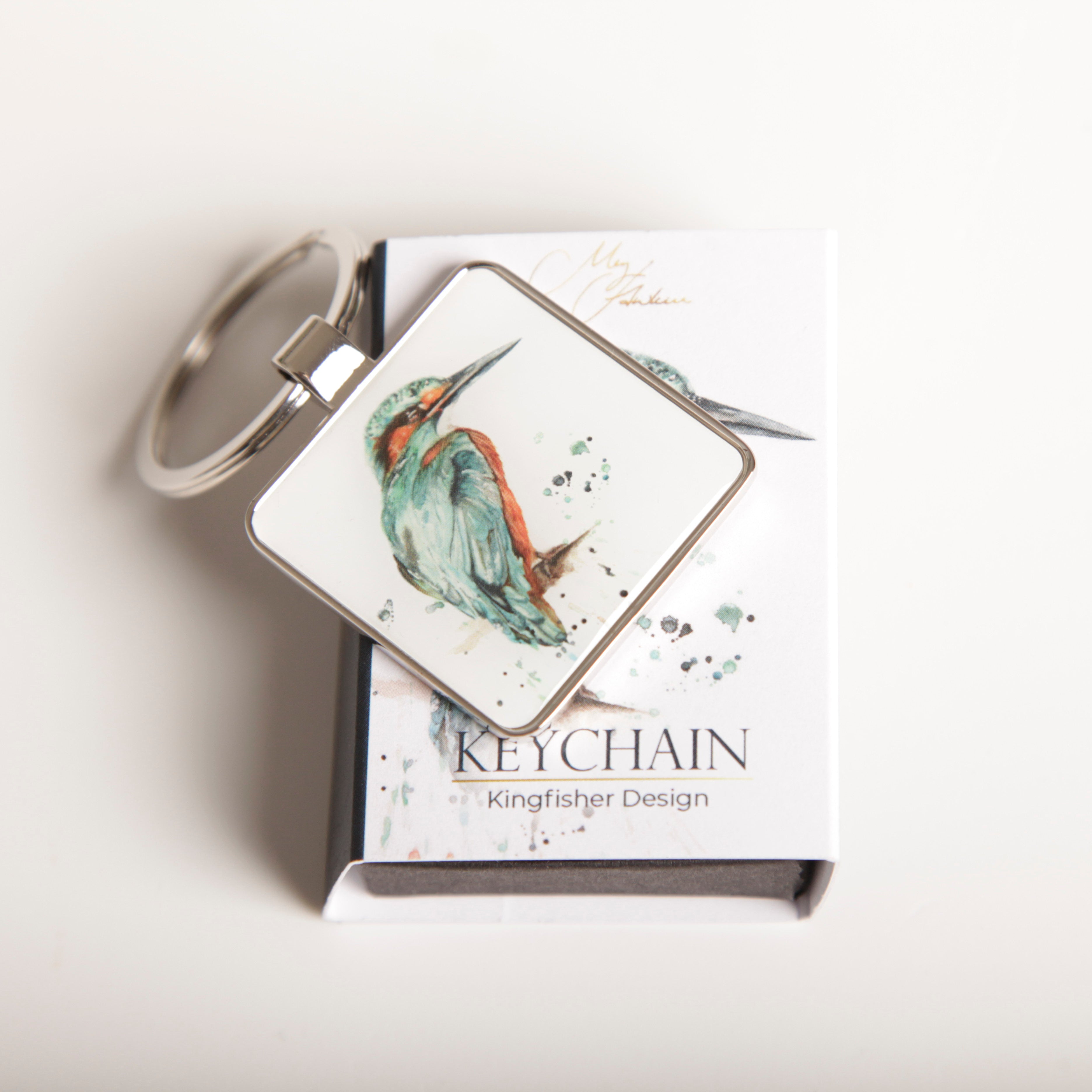 Kingfisher Design Keychain with Gift Box