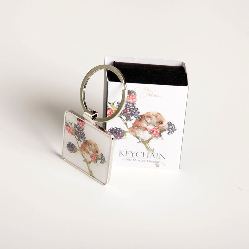 Field Mouse Design Keychain with Gift Box