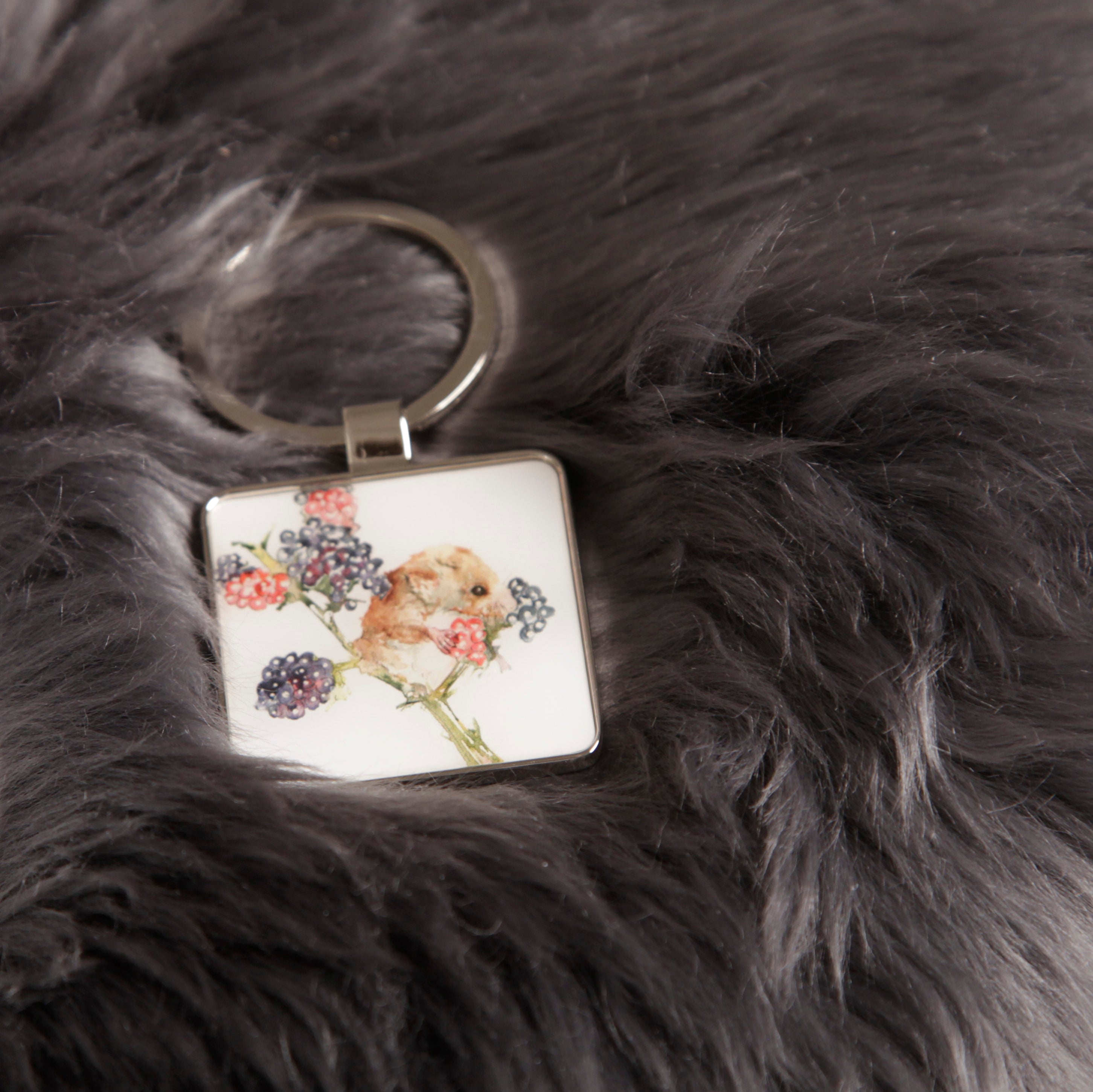 Field Mouse Design Keychain with Gift Box