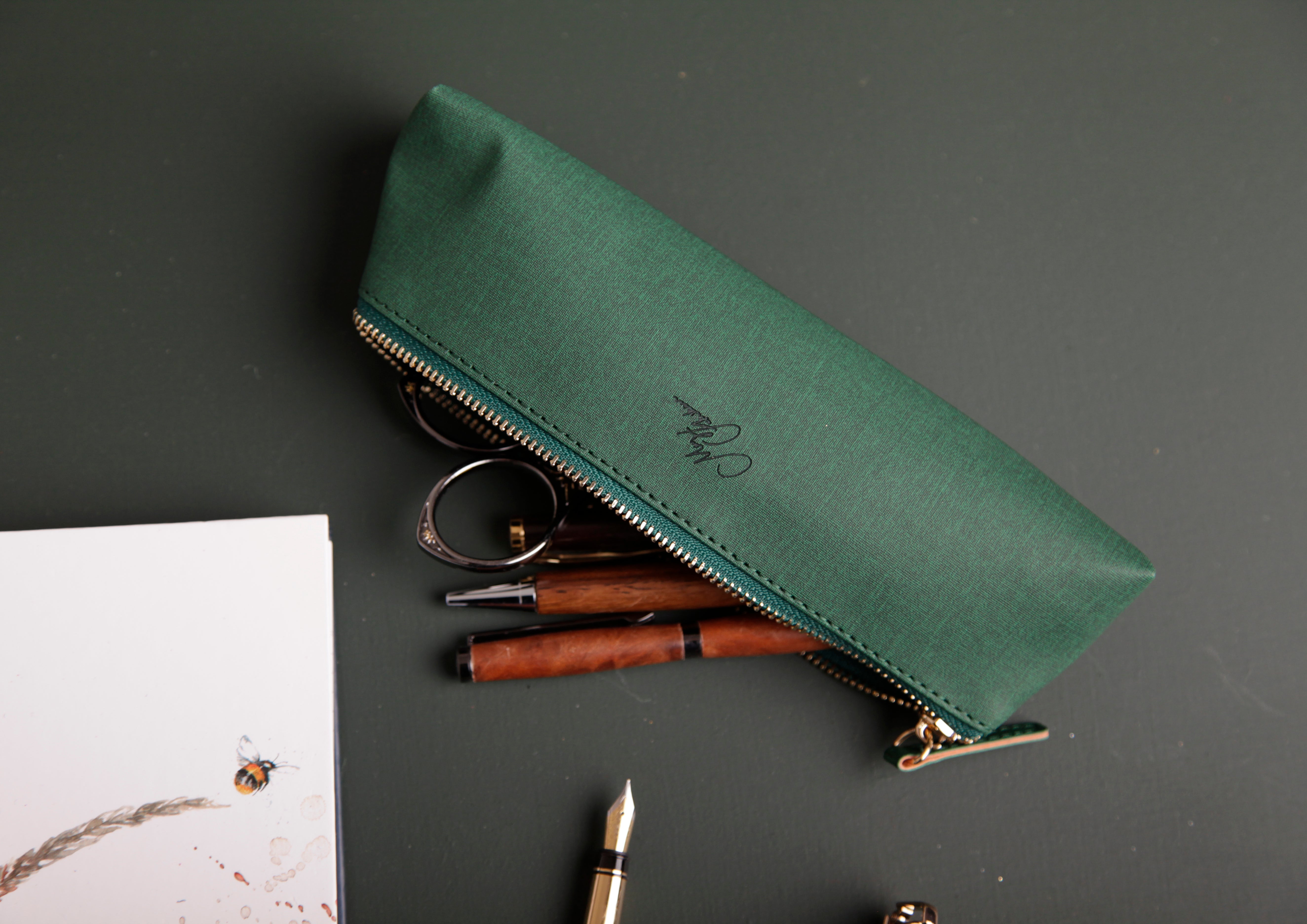 Dark Green Small Pencil Case