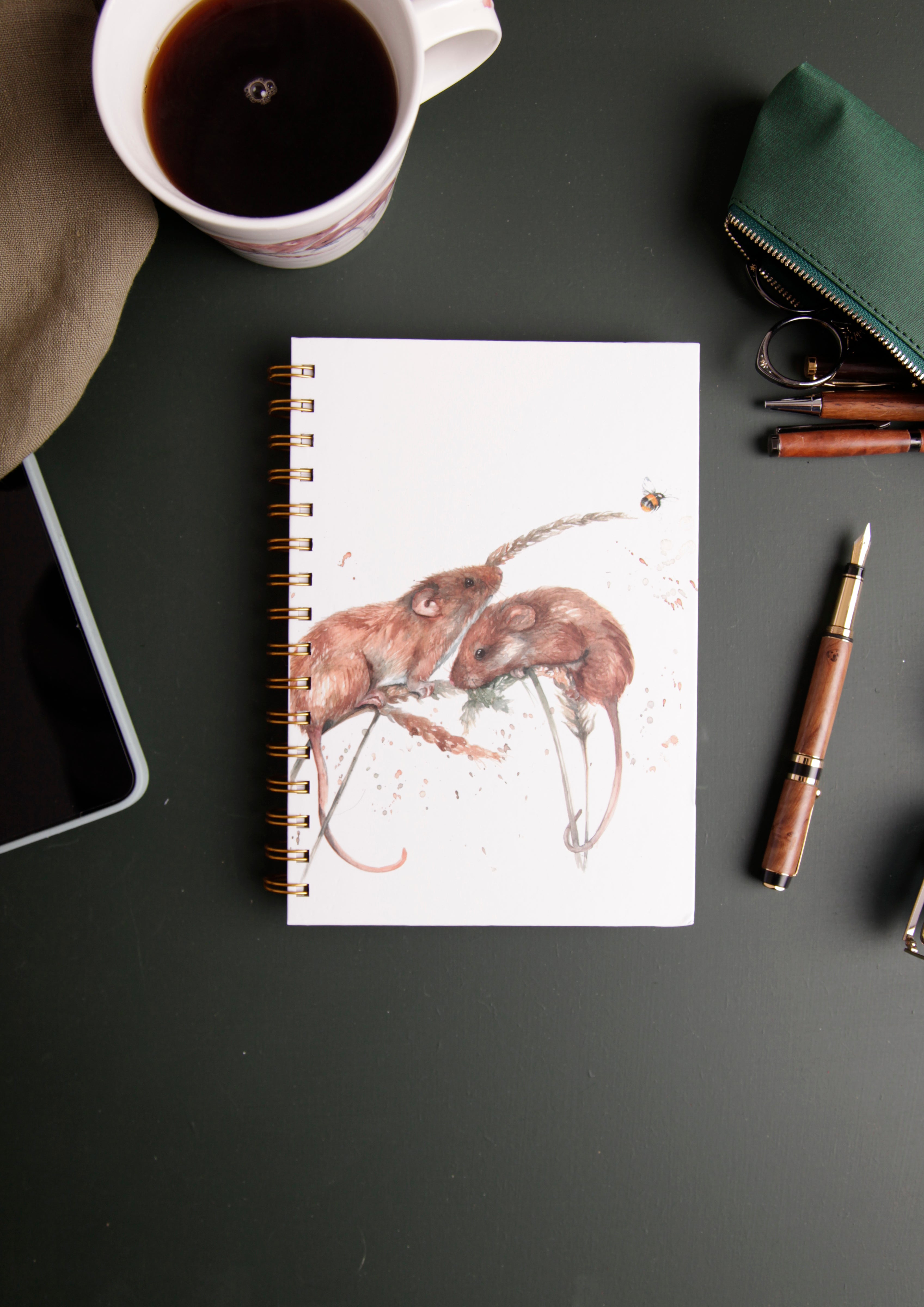The Field - Field Mice Watercolour Design A5 Notebook
