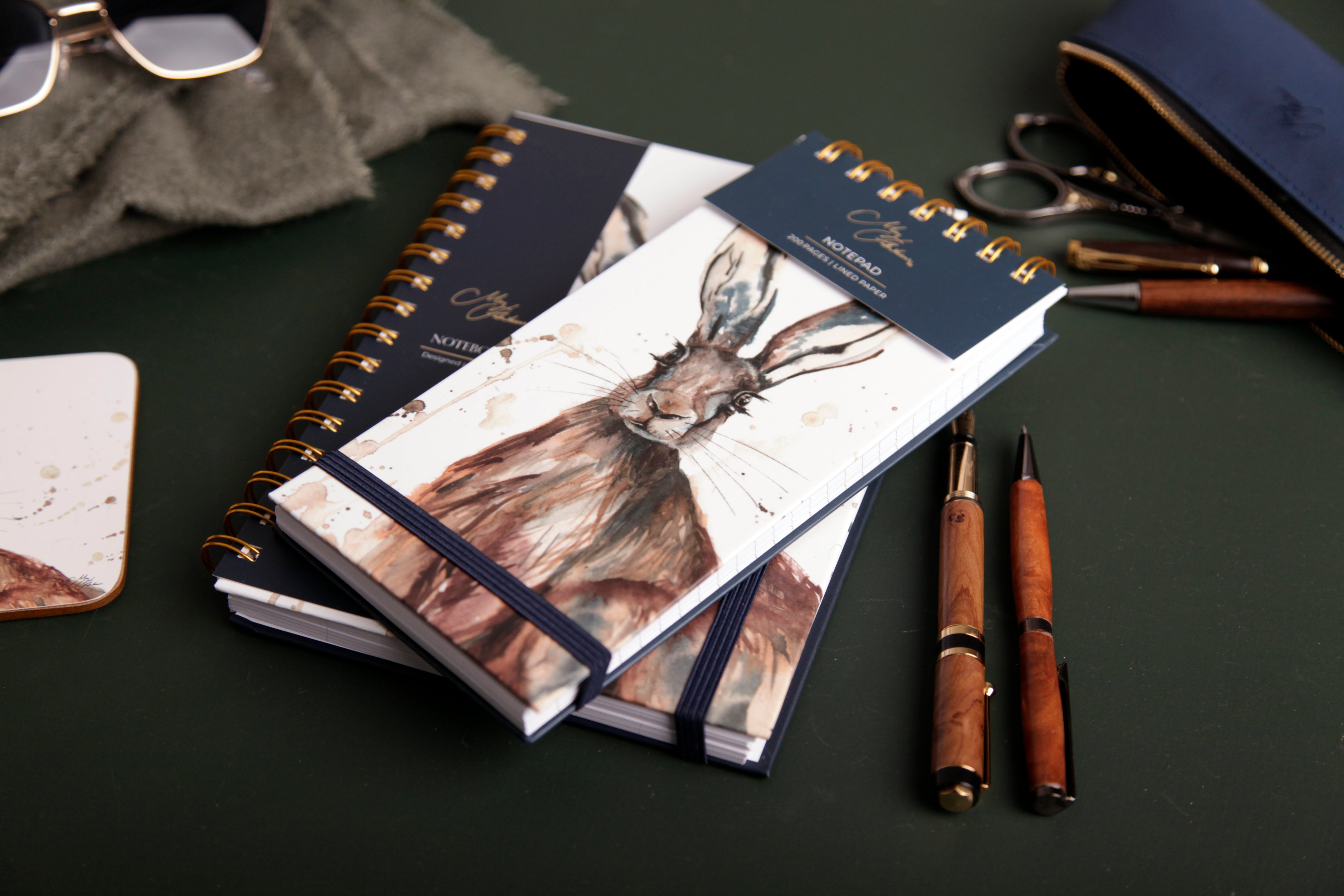 'The Meadow' Hare Watercolour Design A5 Notebook