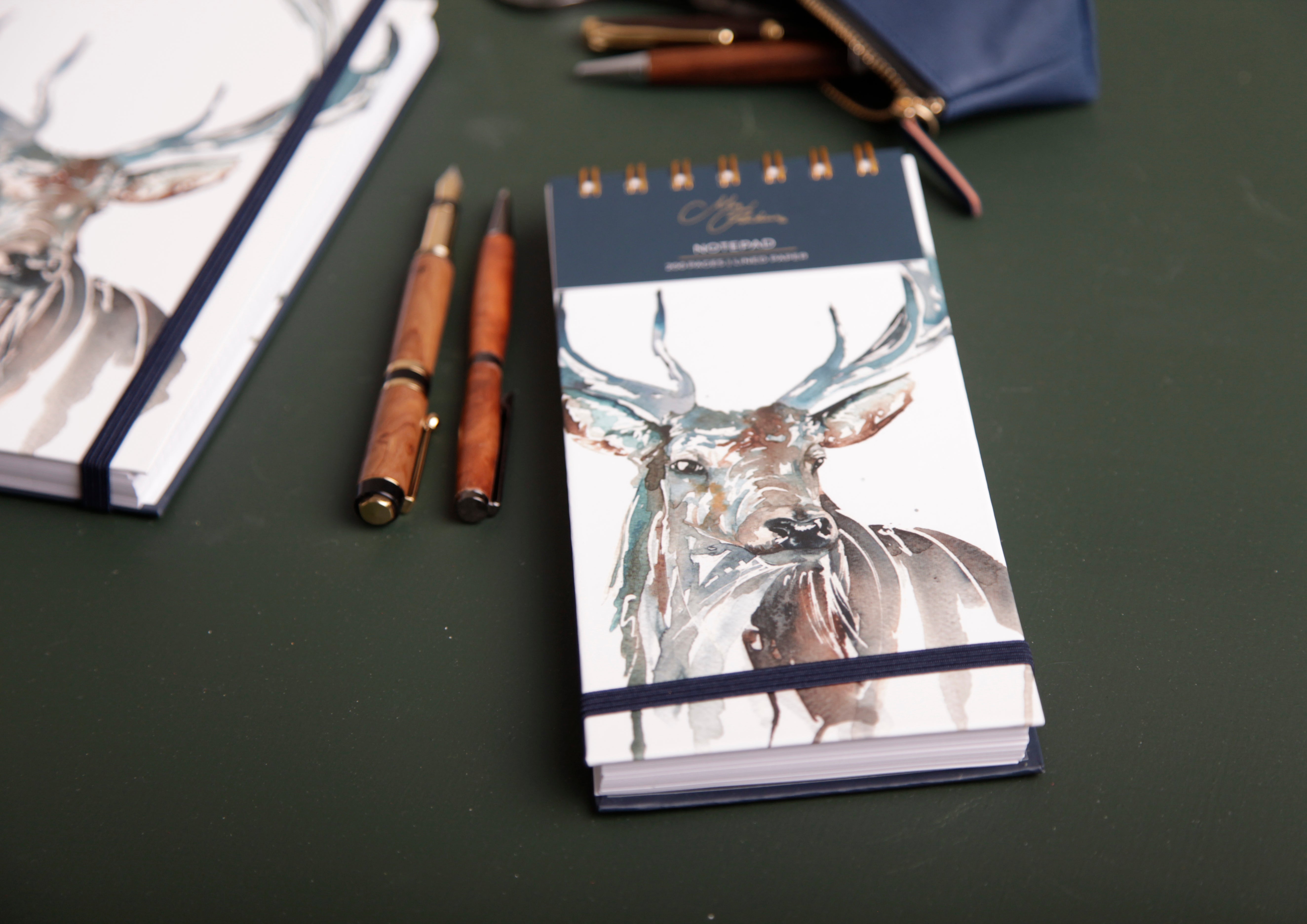 The Highlands' Stag Watercolour Design Notepad