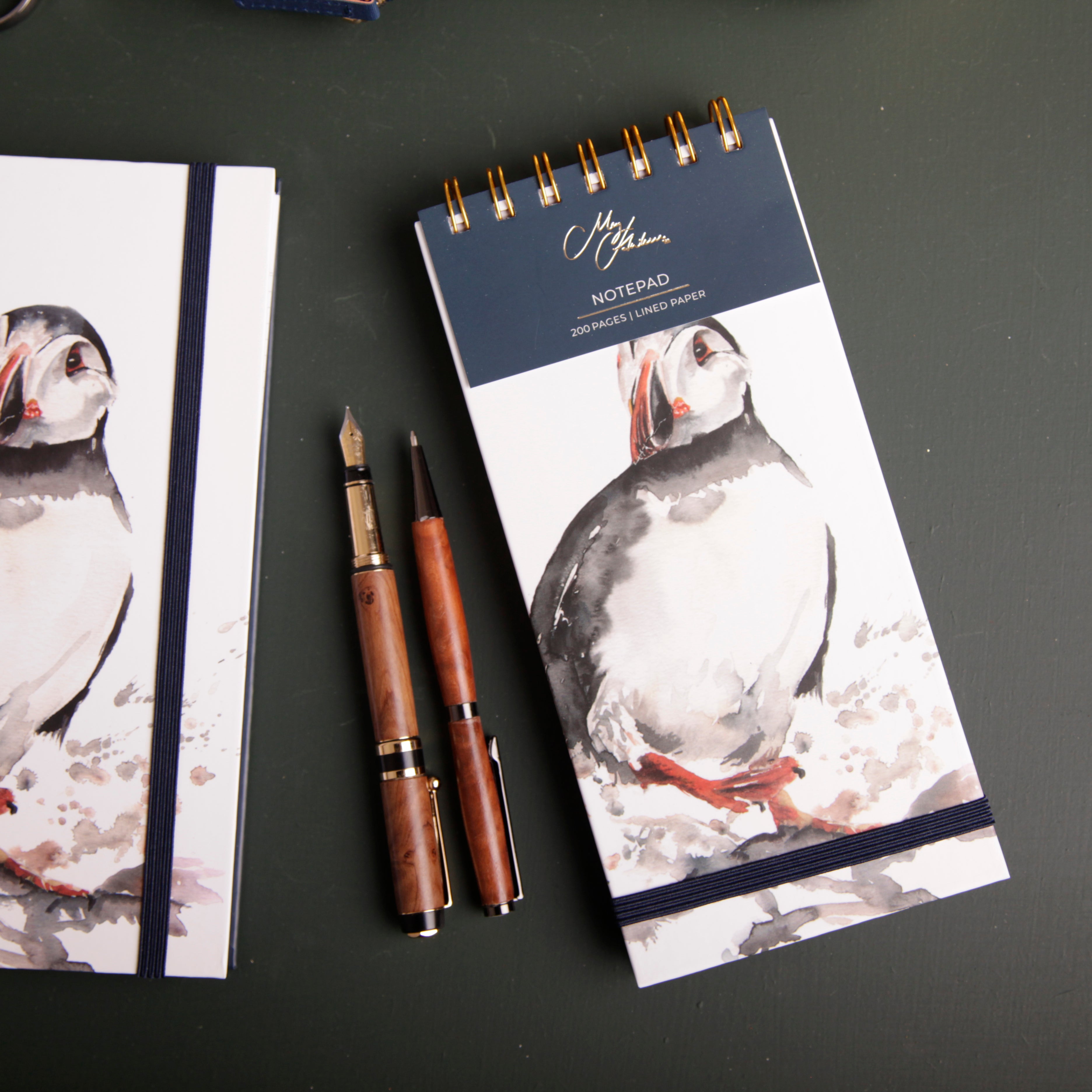 'The Coast' Puffin Watercolour Design Notepad