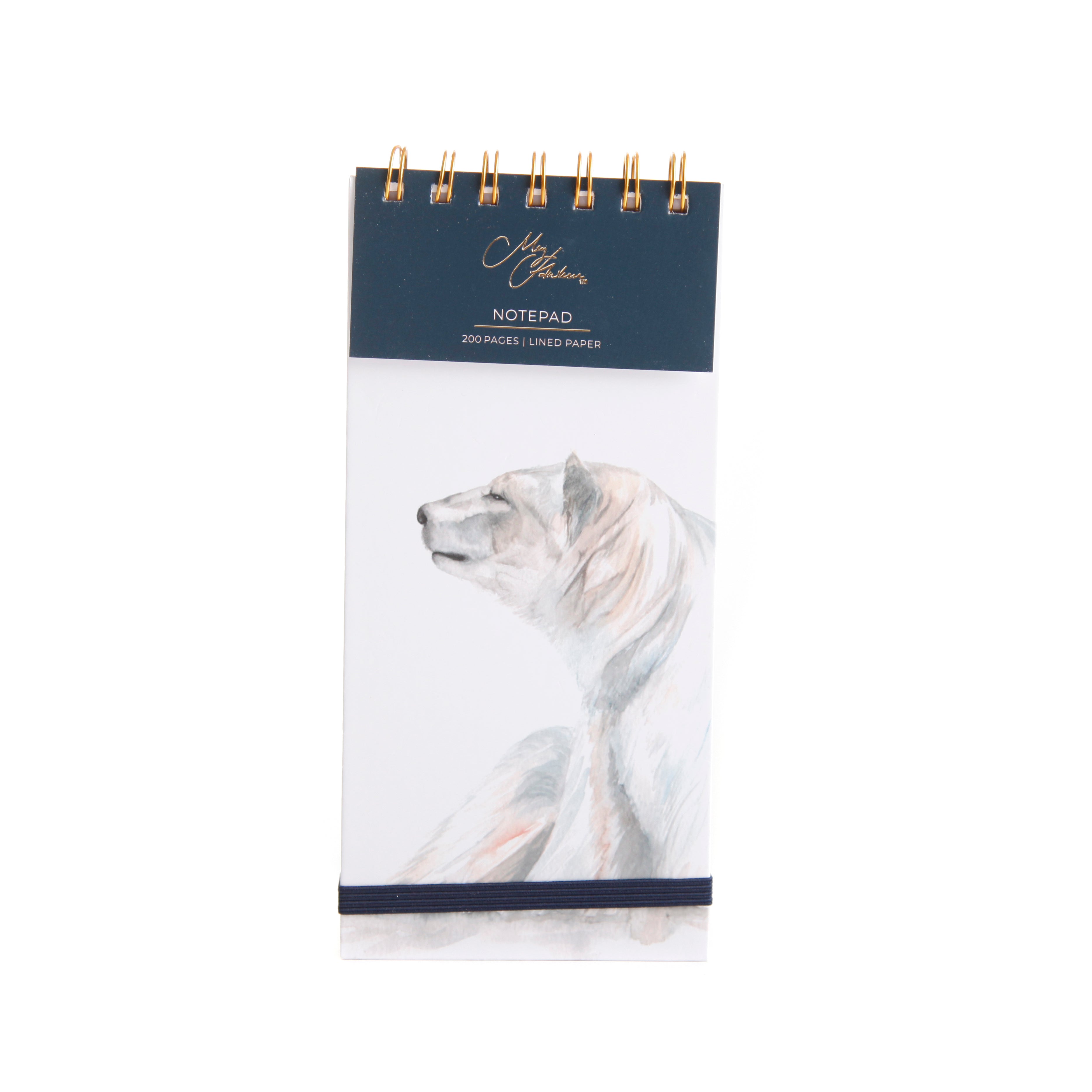 Polar Bear Watercolour Design DL Jotter Notebook