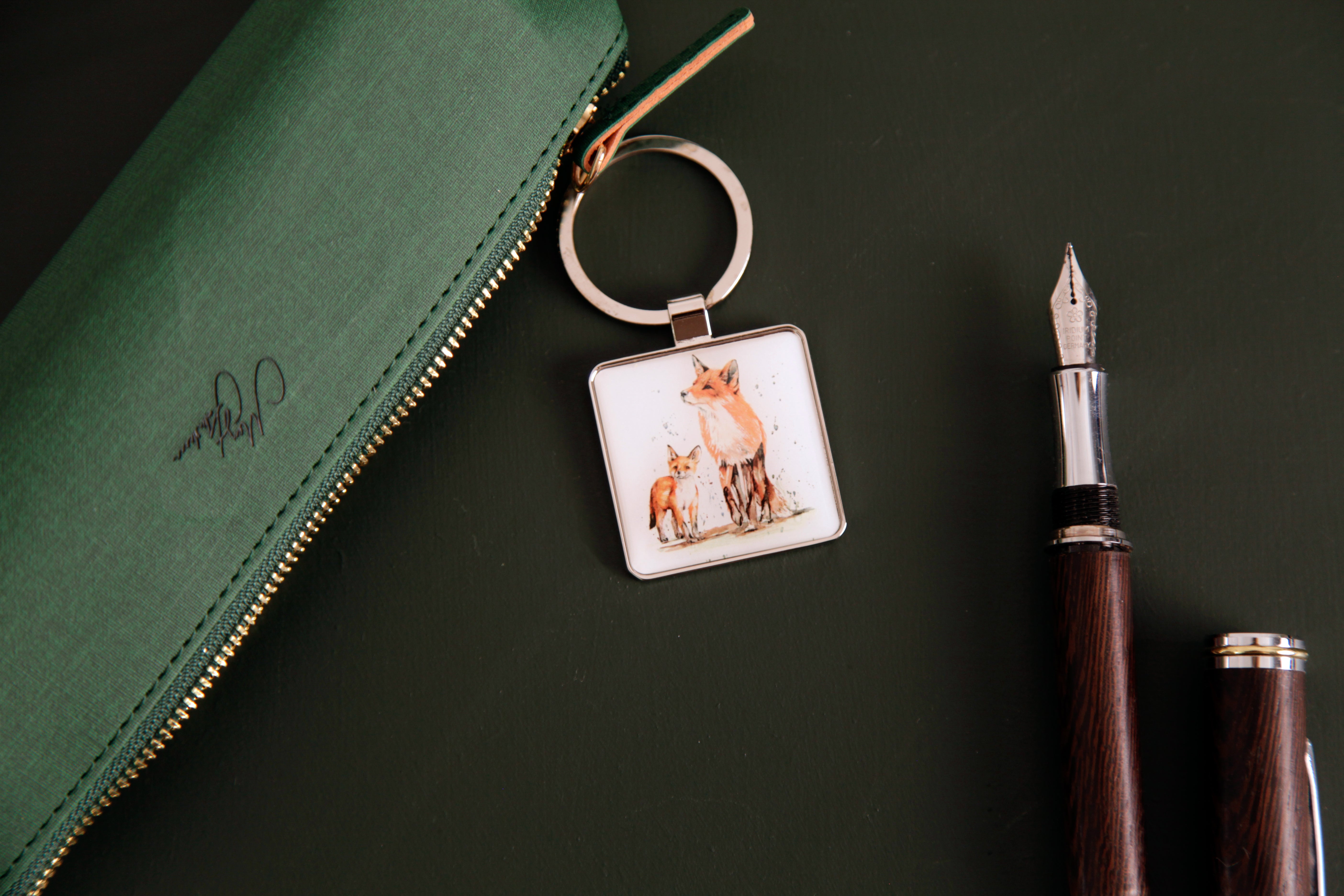 The Den Keyring - Fox and Cub Design
