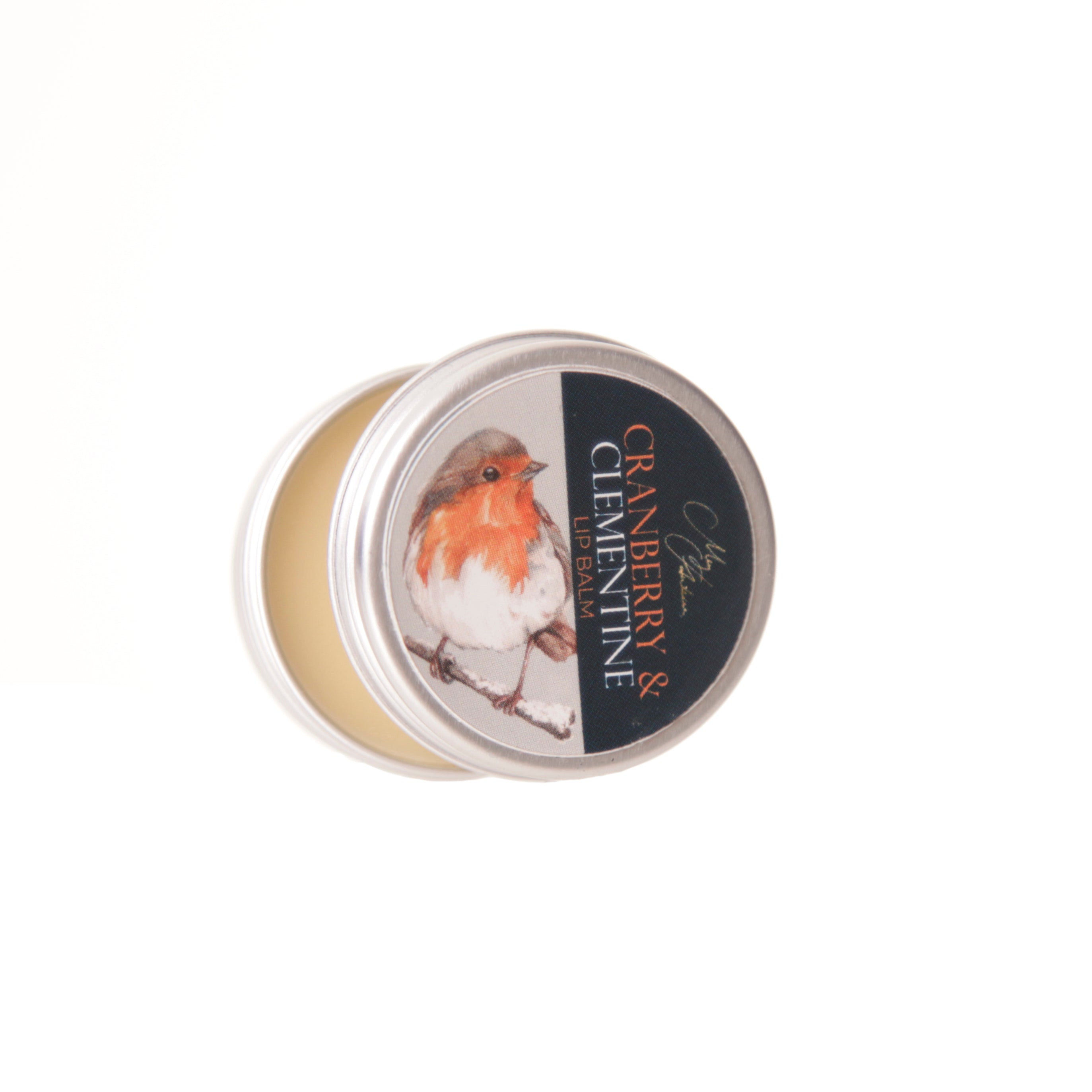Cranberry and Clementine  Lip Balm With 'The Hearth' Robin Design