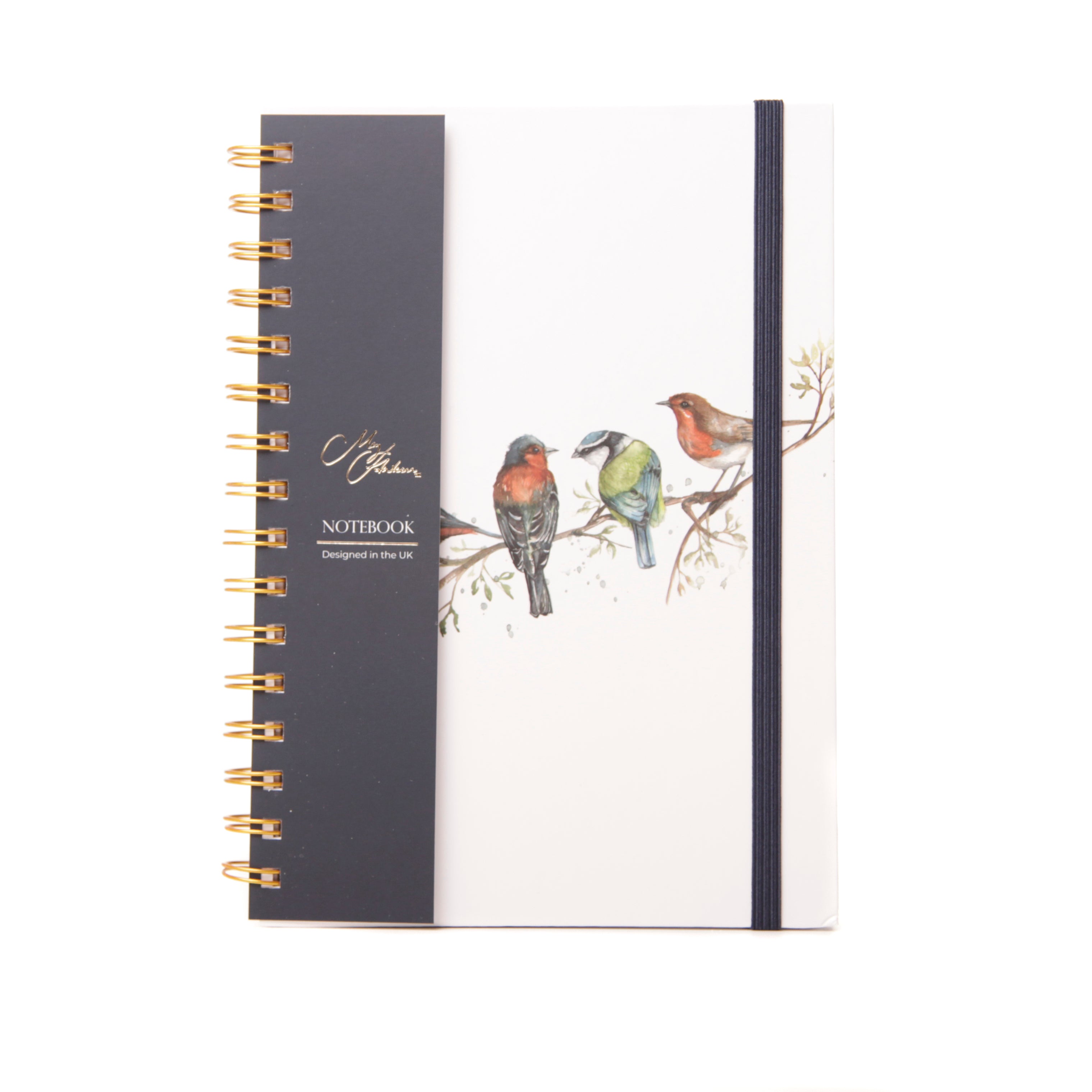 'The Lookout' British Birds Watercolour Design A5 Notebook