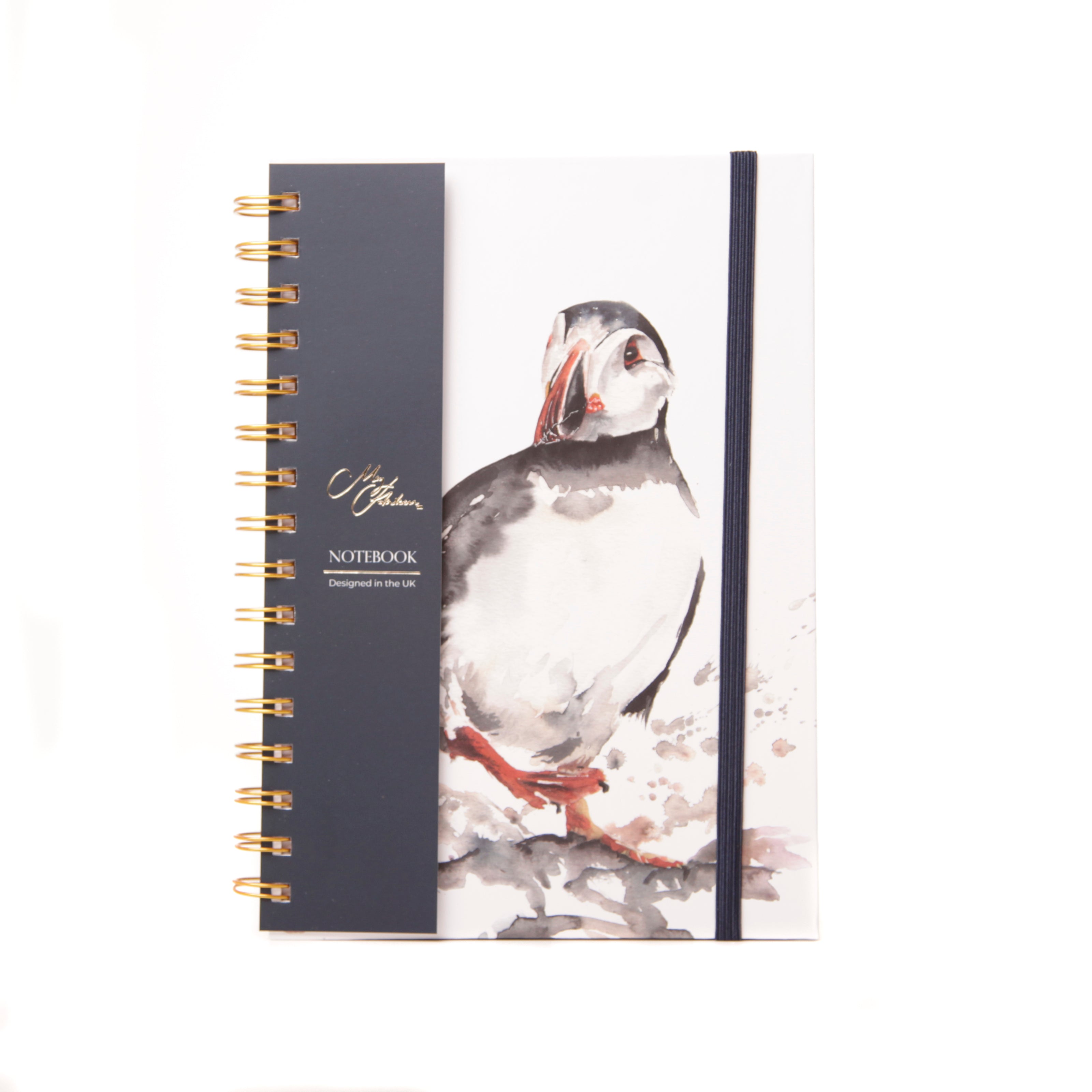 'The Coast' Puffin Watercolour Design A5 Notebook