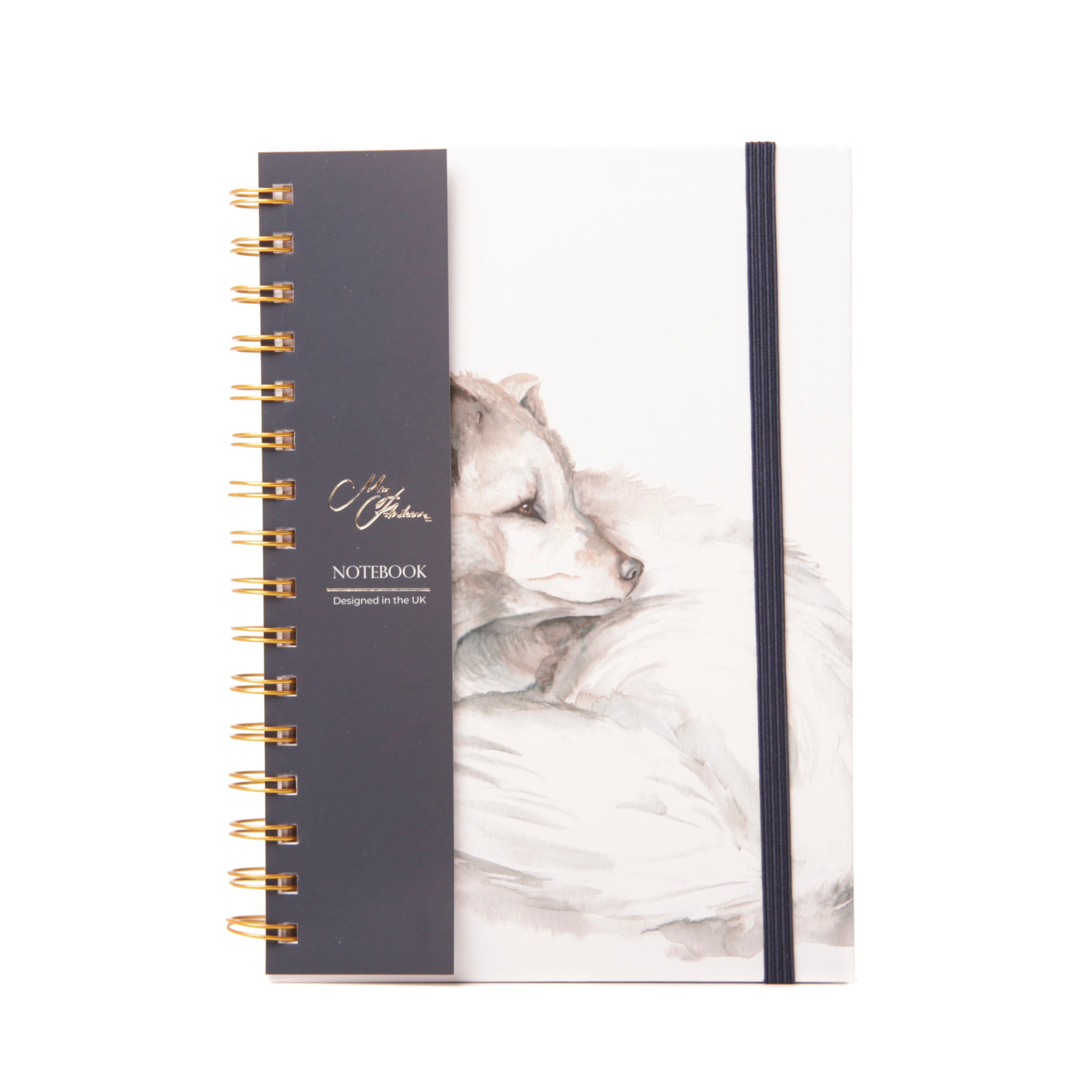 The Arctic' Arctic Fox Watercolour Design A5 Notebook