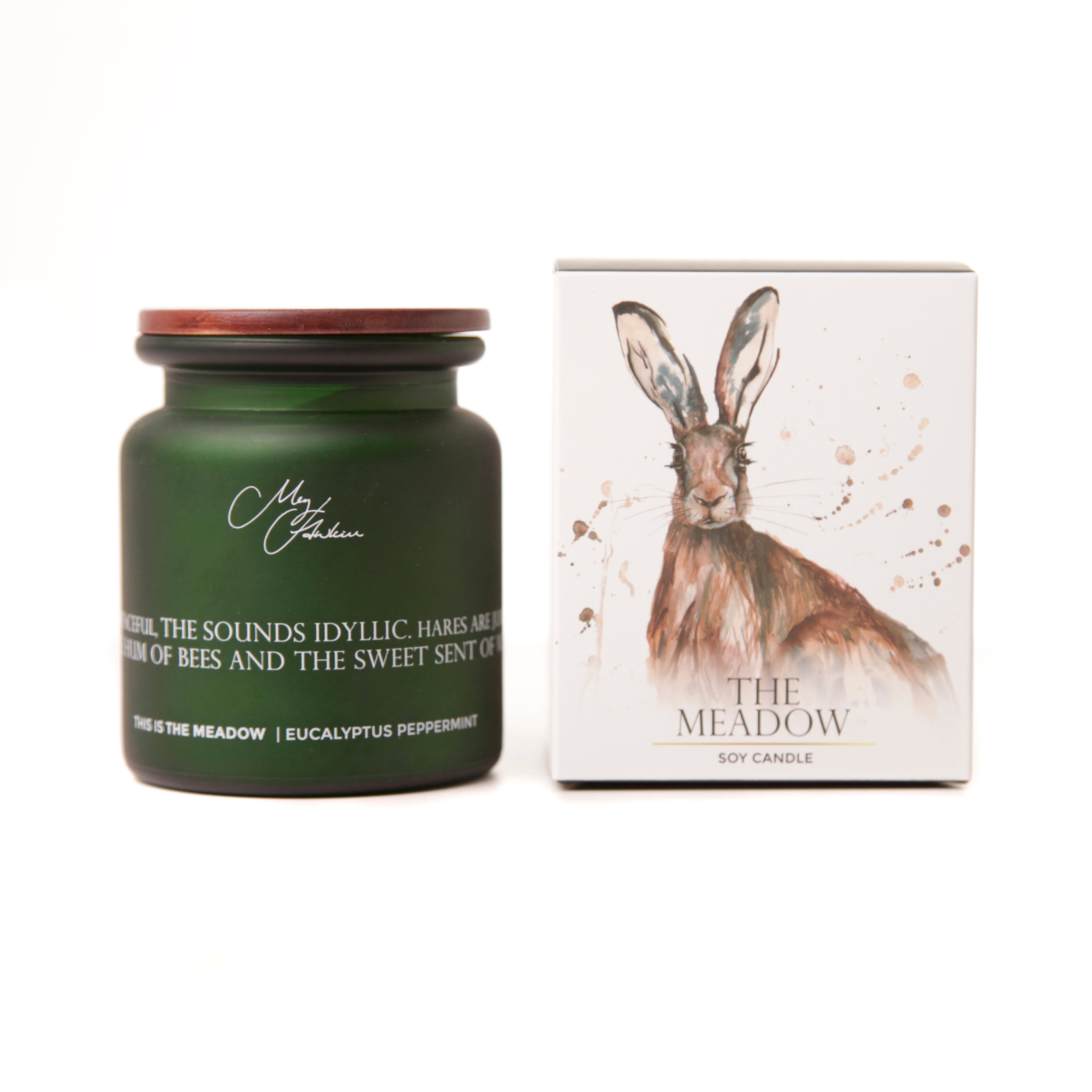'The Meadow' Hare Design Candle