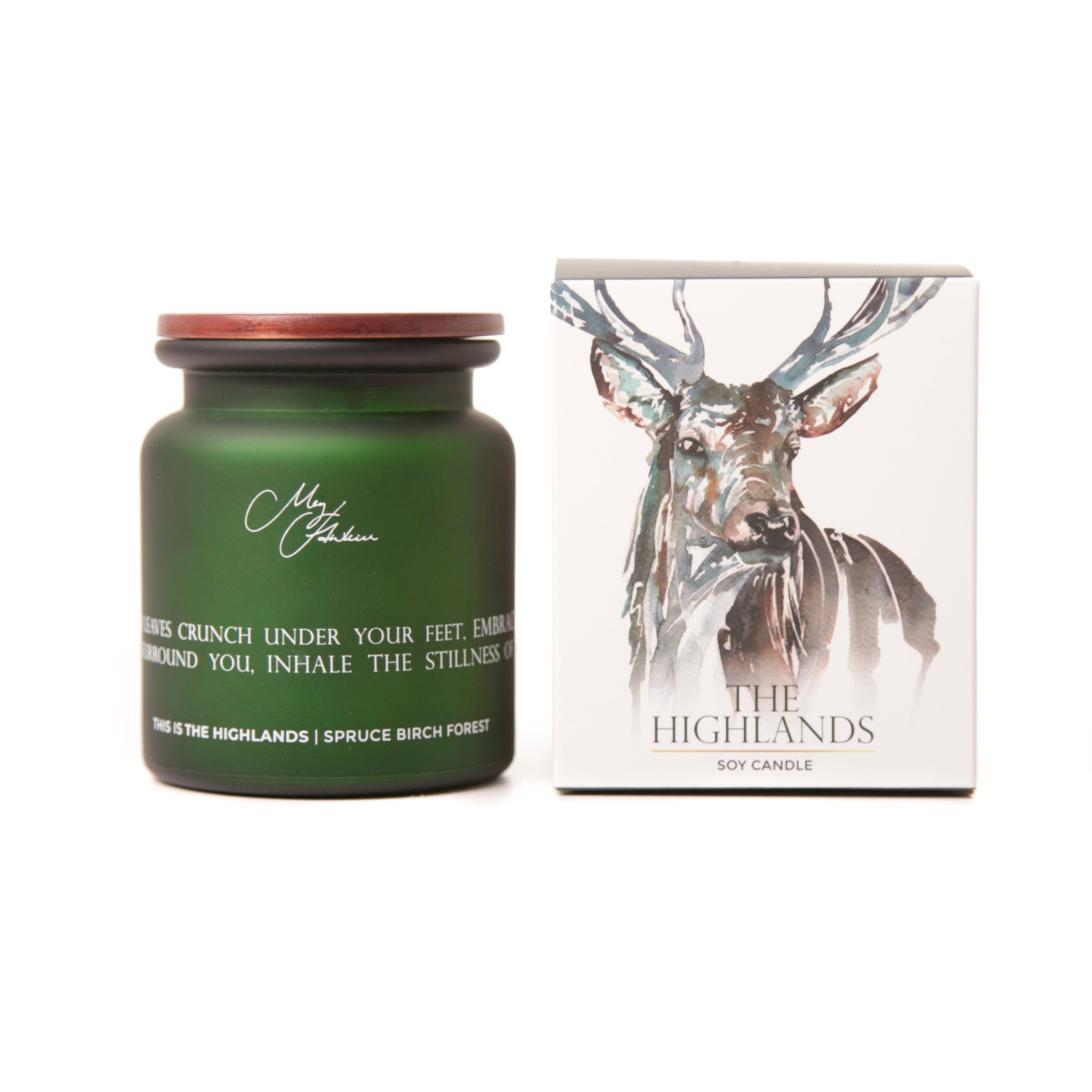 'The Highlands' Stag Design Candle
