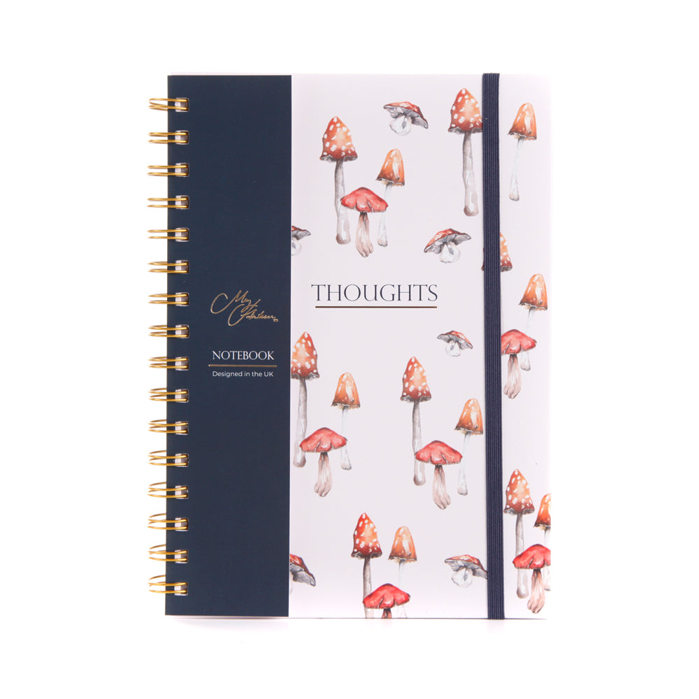 The Forest Mushrooms Watercolour Design A5 Notebook
