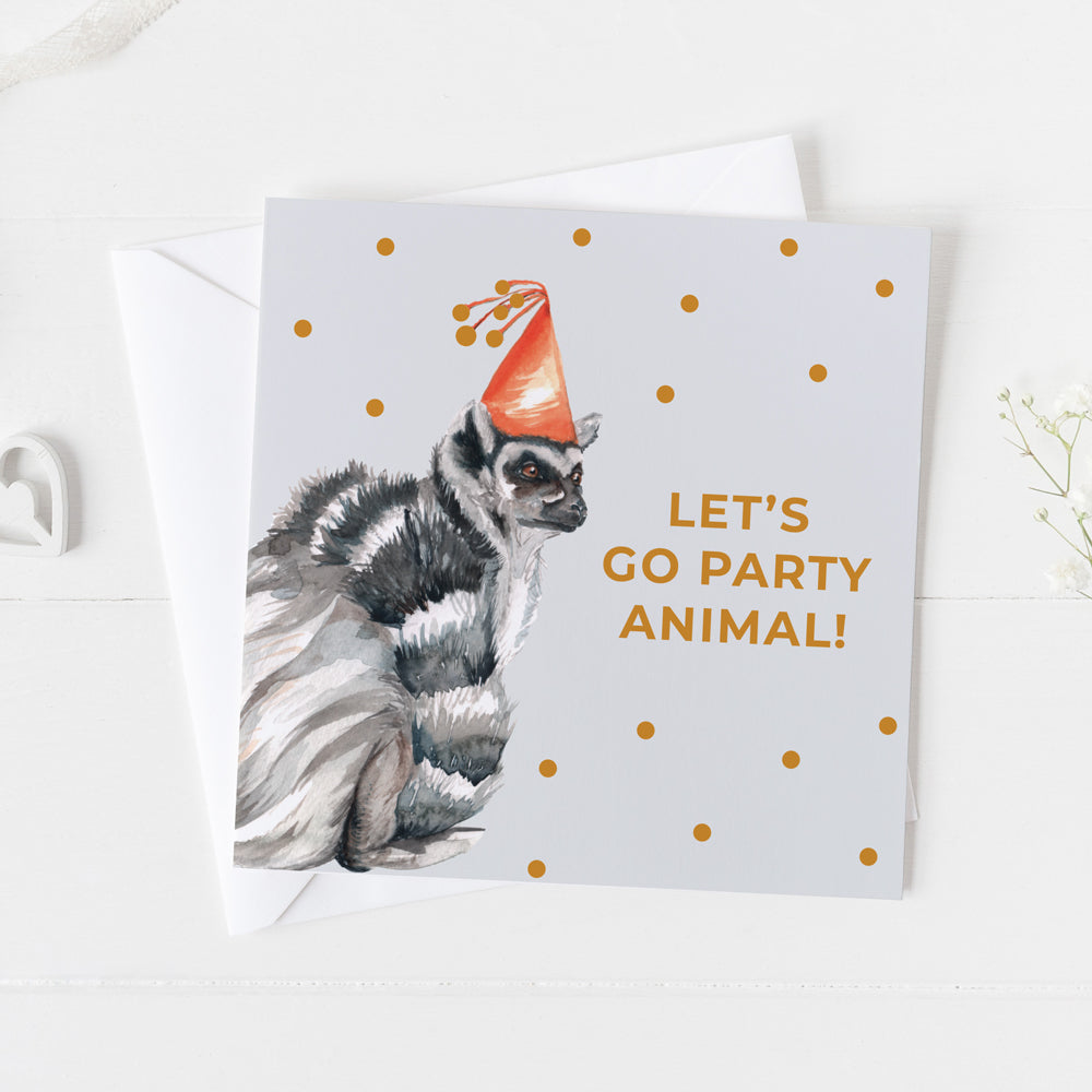 'Let's Go Party Animal' Card