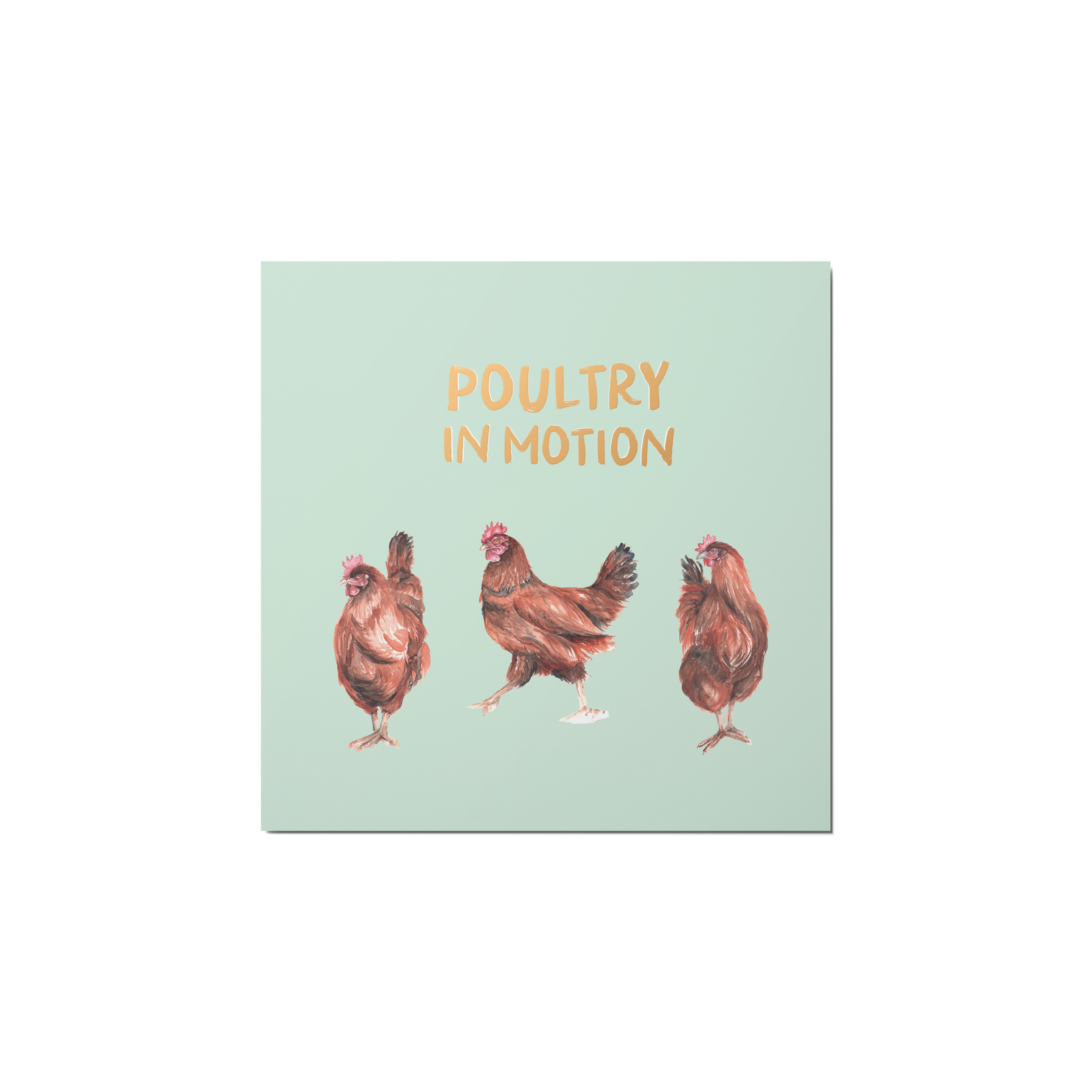 Poultry in Montion Chicken Humour Card