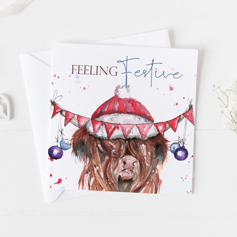 “Feeling Festive” Humour Christmas Card