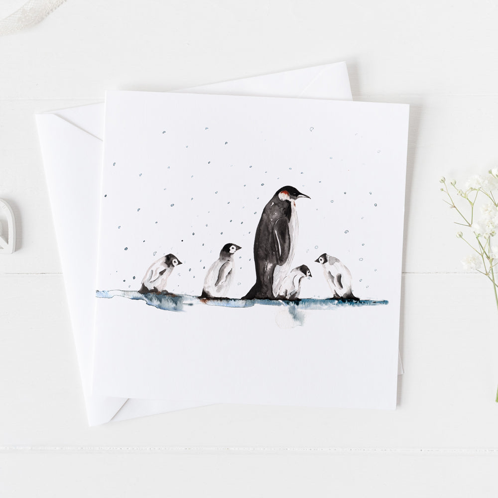 Penguin Family Card