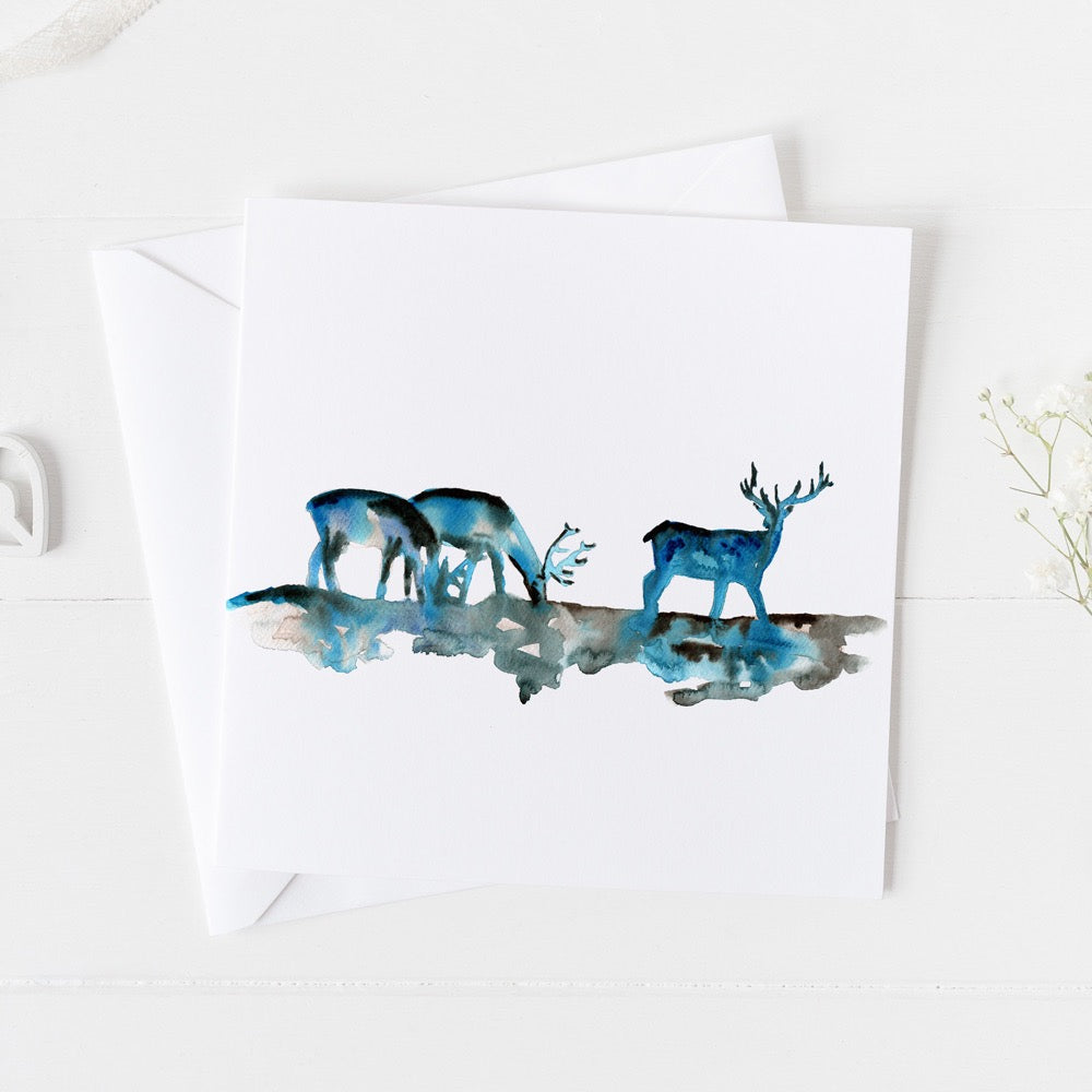 Stag silhouette Card