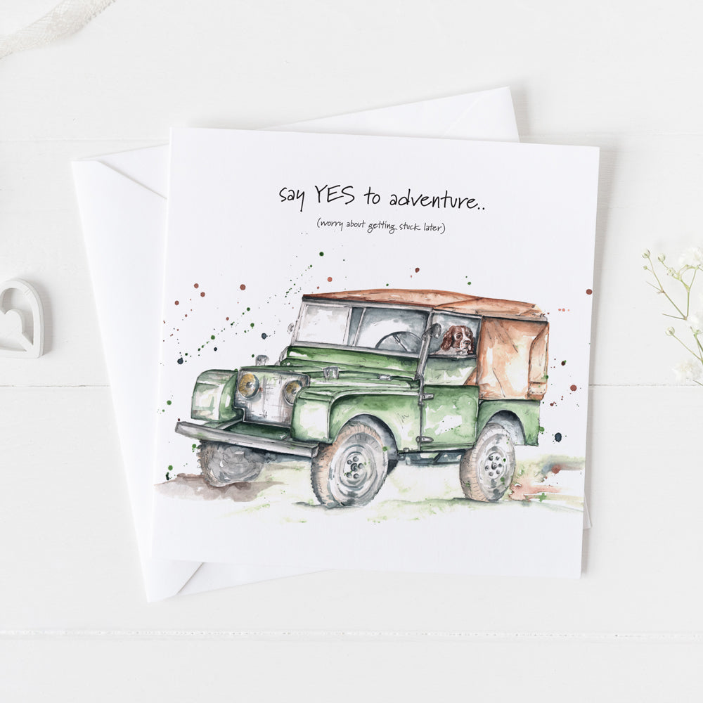 'Yes to Adventure' Humour Card