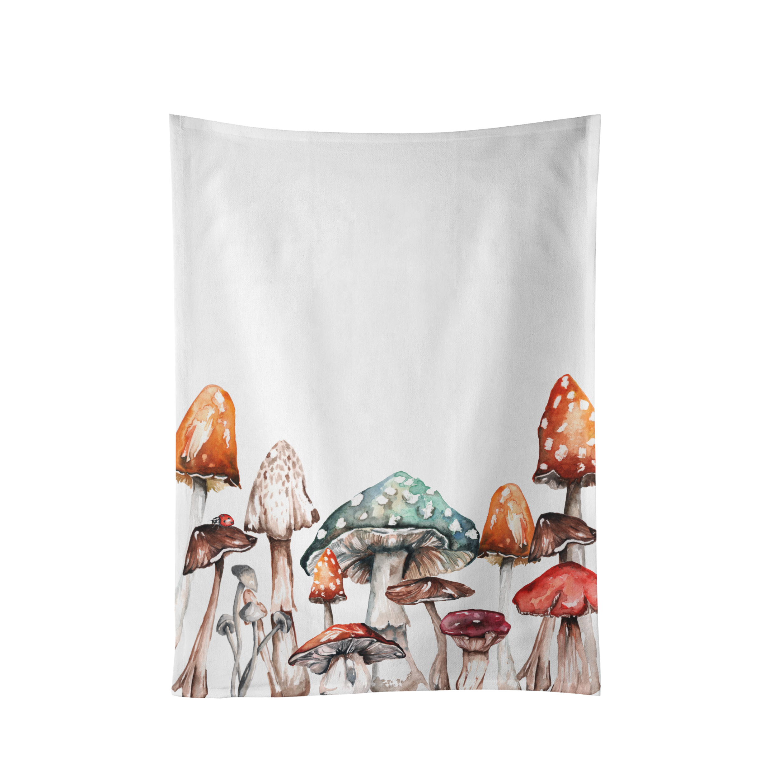 The Forest Mushroom Design Cotton Tea Towel