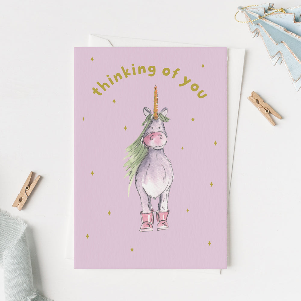 'Thinking Of You' Unicorn Card